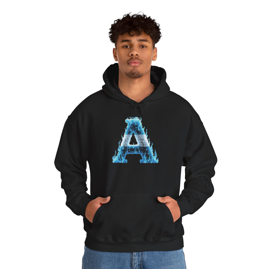 Sudadera con capucha y monograma de la letra "A" de Argentina Winter - Unisex moderna e informal