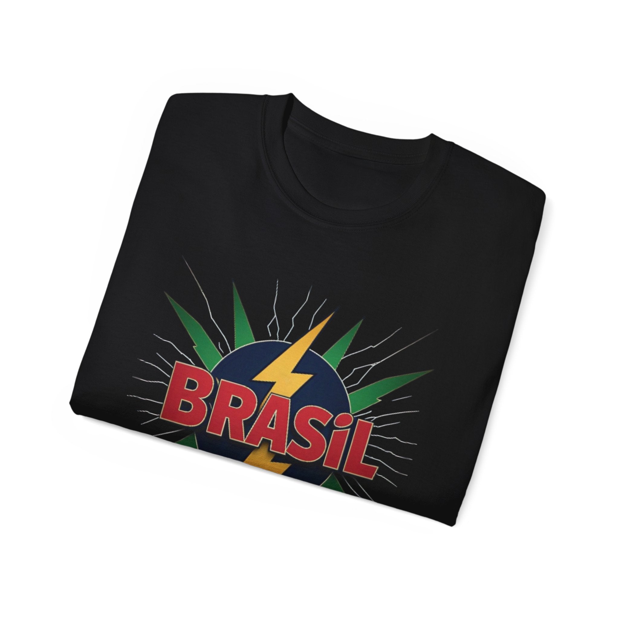 Brasil Tee - Camisa de algodão unissex vibrante para viajantes e comemorações