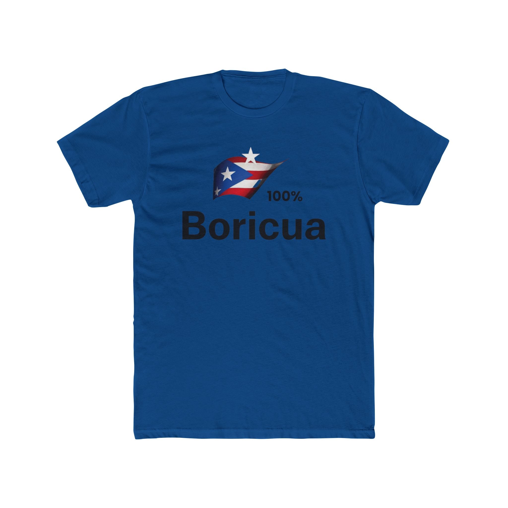 100% Boricua Unisex Cotton Crew Tee - Celebrate Puerto Rican Pride