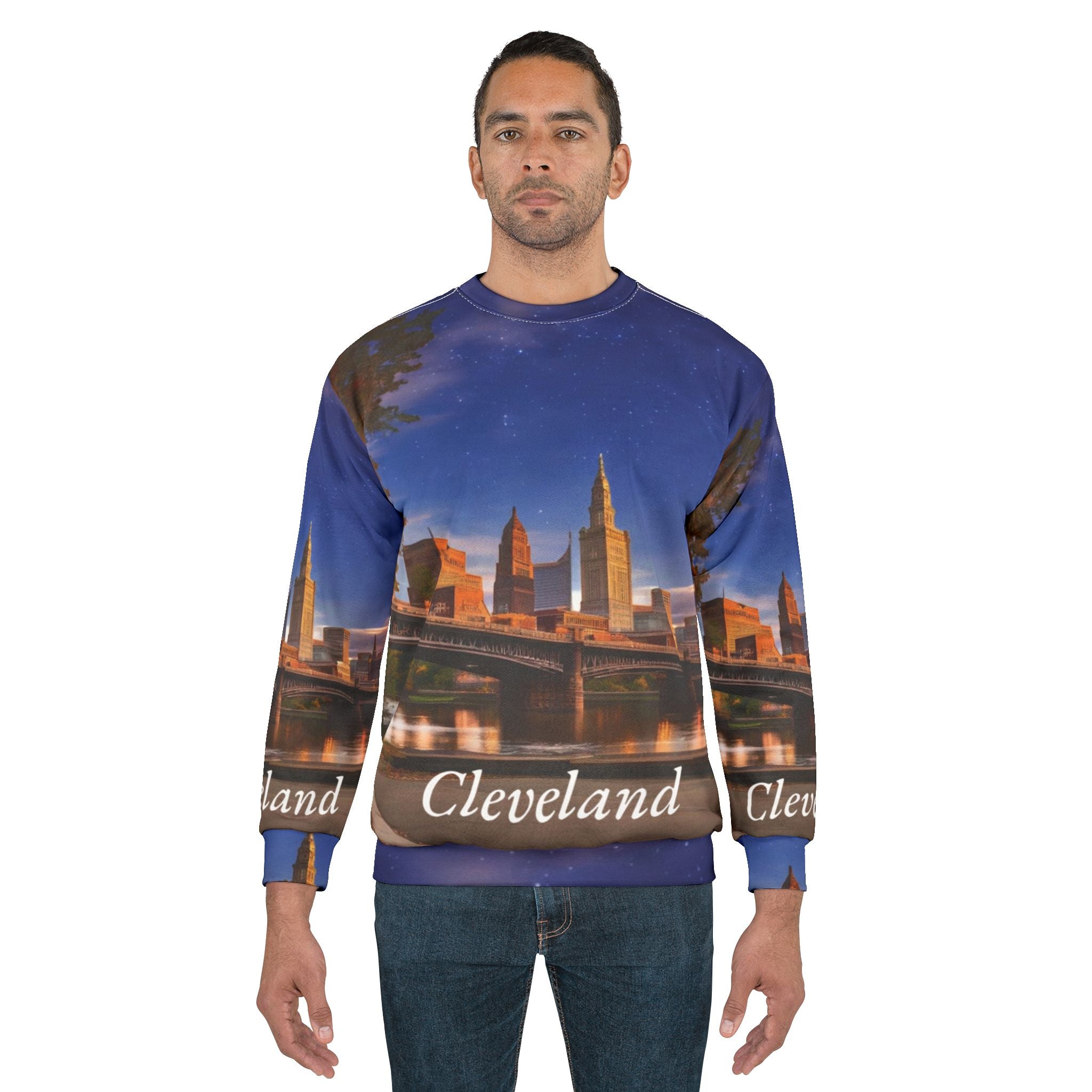 City Sunset Unisex Sweatshirt - Cleveland, Ohio Gift Idea