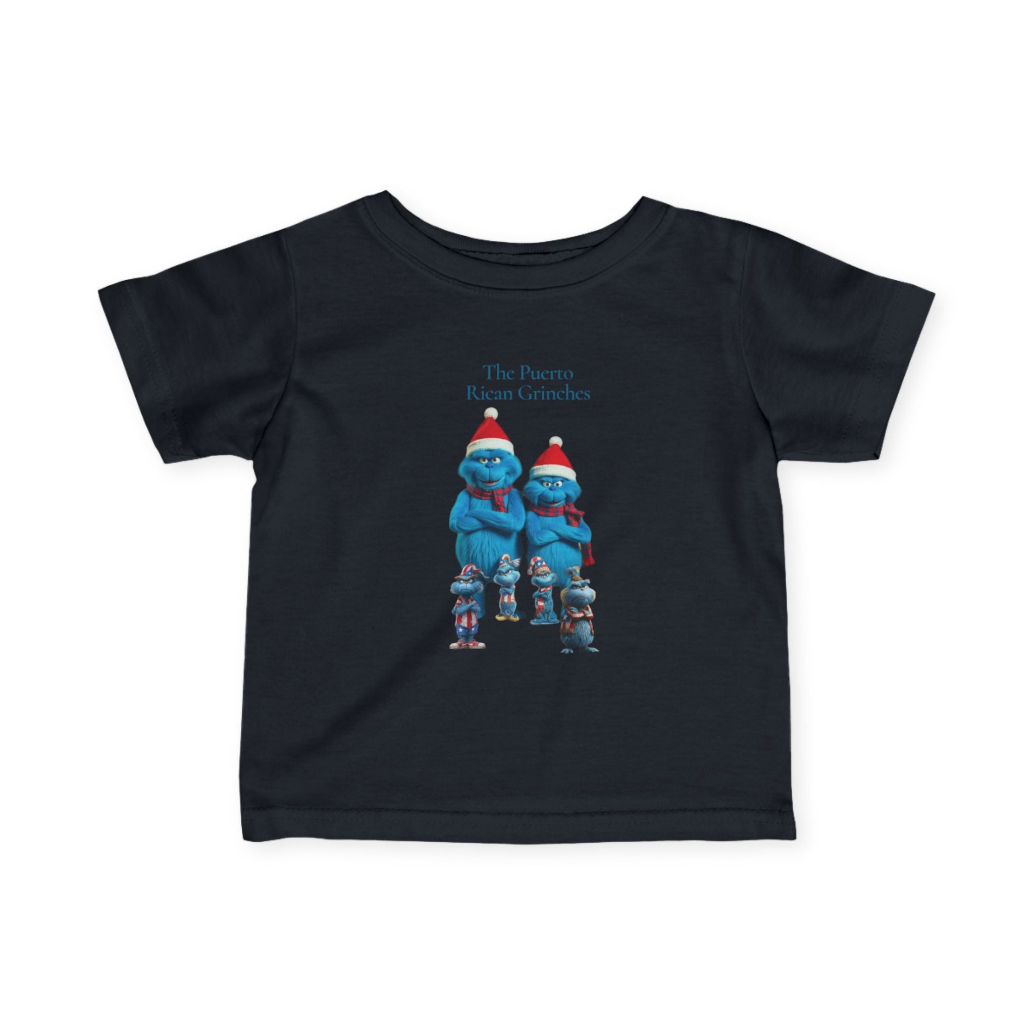 Infant Tee —  Cute Blue puerto rican Grinch Baby Shirt