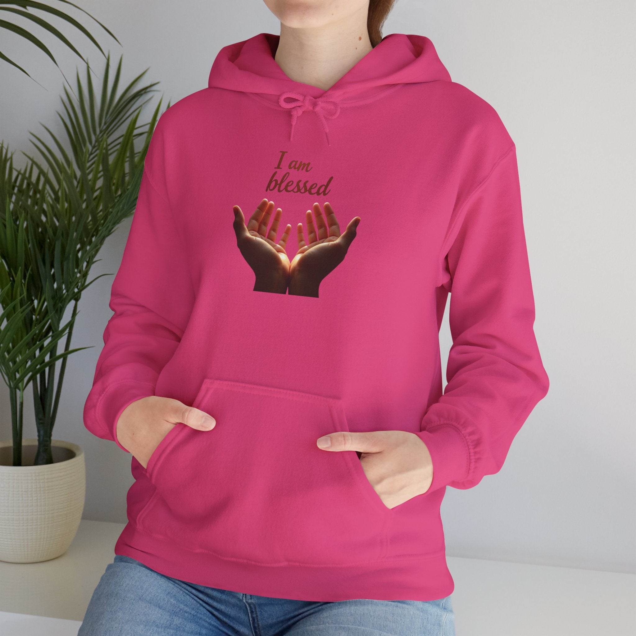 Blessed Hands Unisex Sweatshirt - Cozy Hooded Pullover, Inspirational Gift, Perfect for Gratitude, Faith, and Everyday Comfort