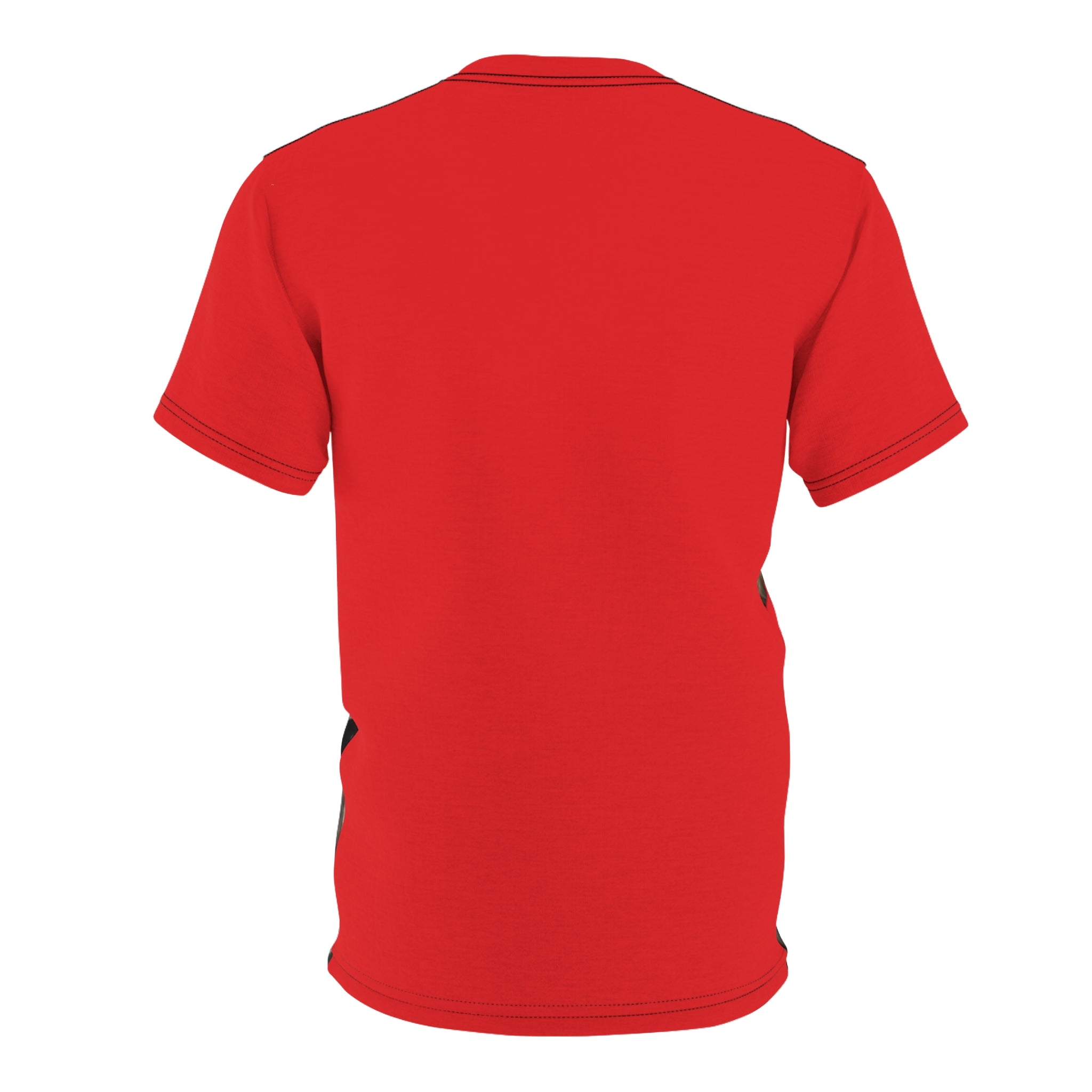 Predator artificial intelligence image t-shirt, Red color for men cut and sew: stylish casual t-shirt, 