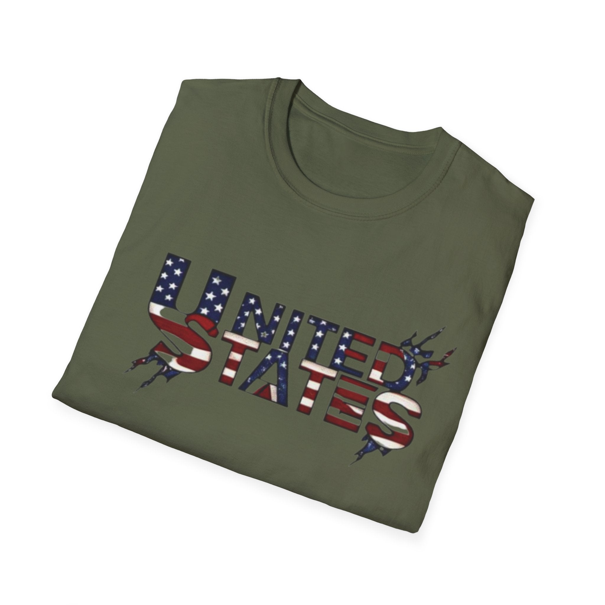 Patriotic USA T-Shirt - Unisex Softstyle Tee for Independence Day