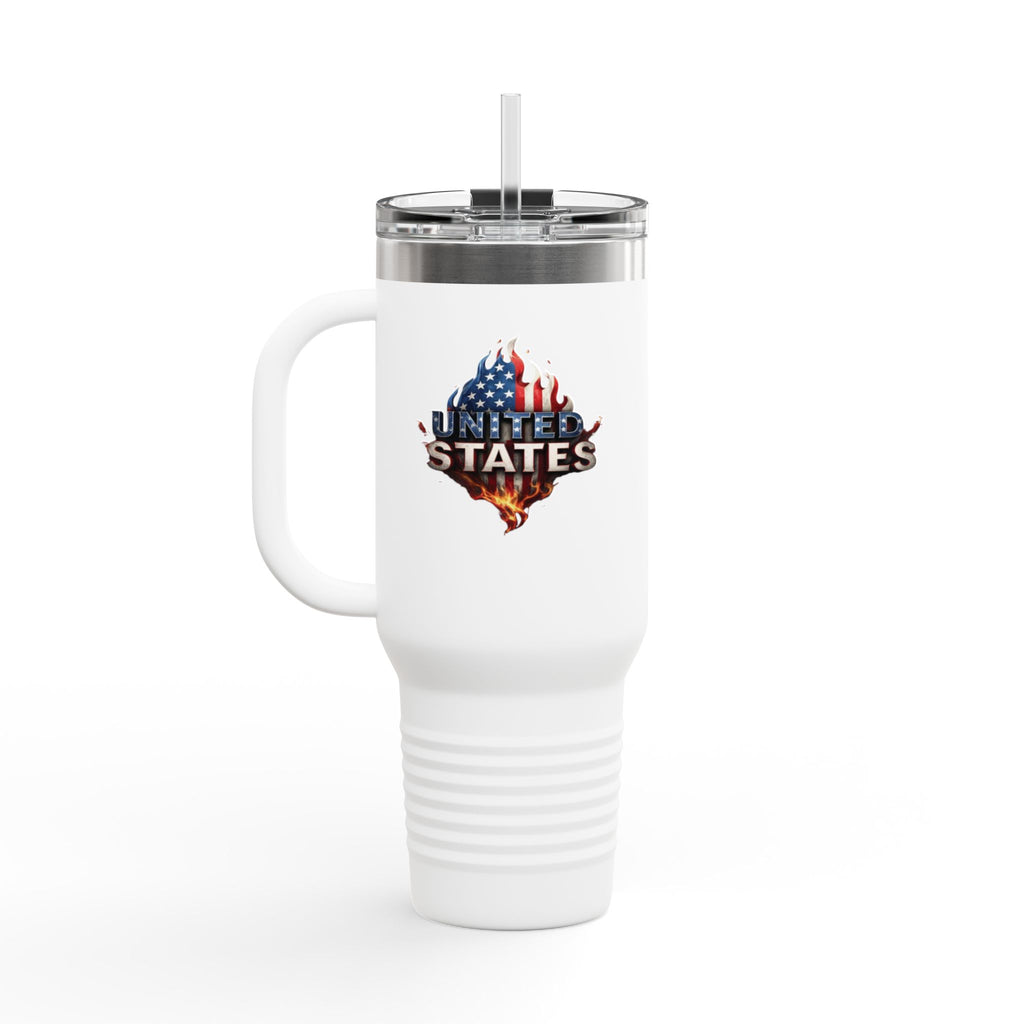 Patriotic Insulated Travel Mug - 40oz Stainless Steel with USA Design