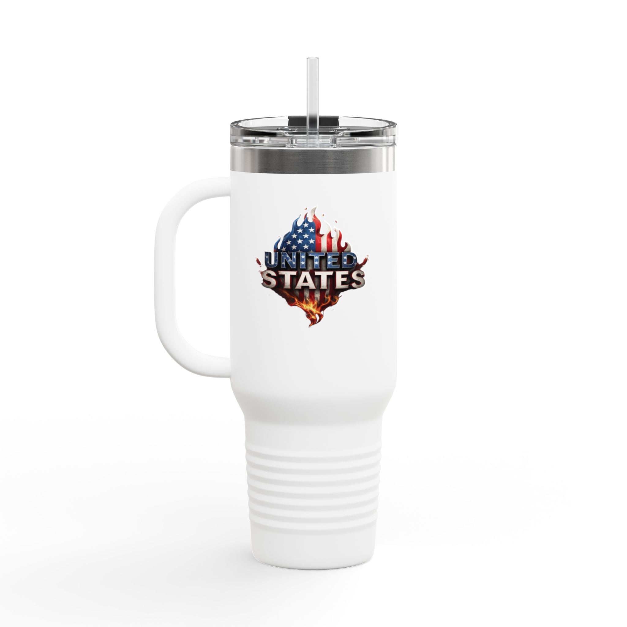 Patriotic Insulated Travel Mug - 40oz Stainless Steel with USA Design