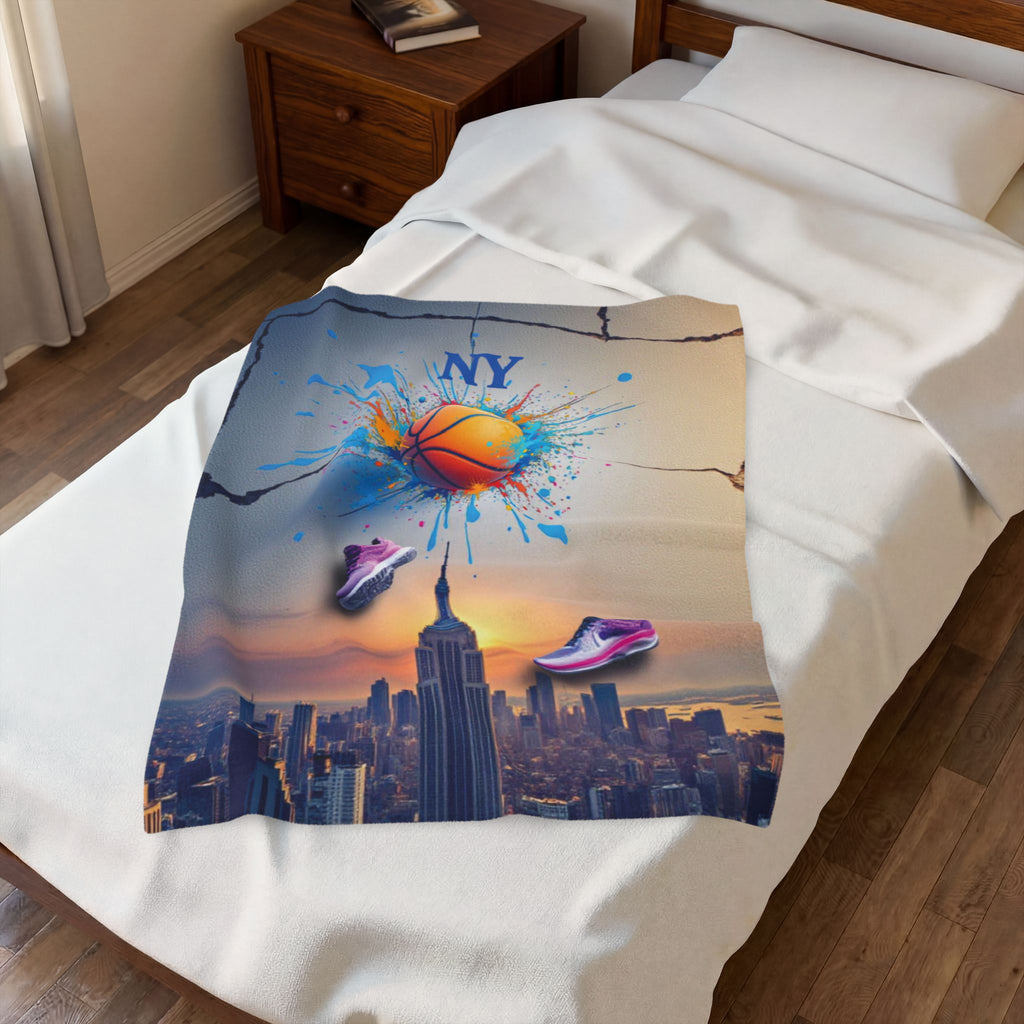 Urban Basketball Velveteen Plush Blanket