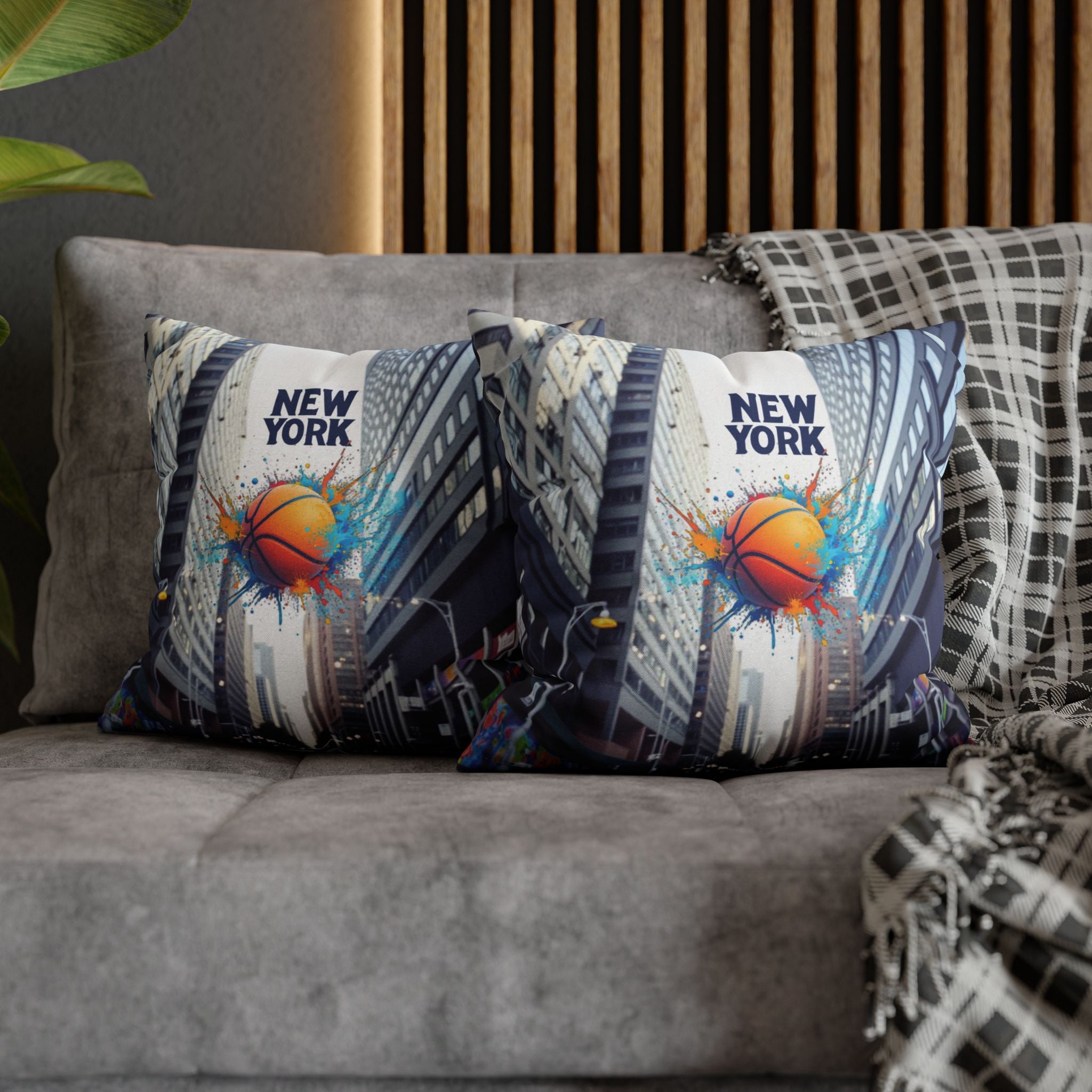 New York Basketball Square Pillowcase