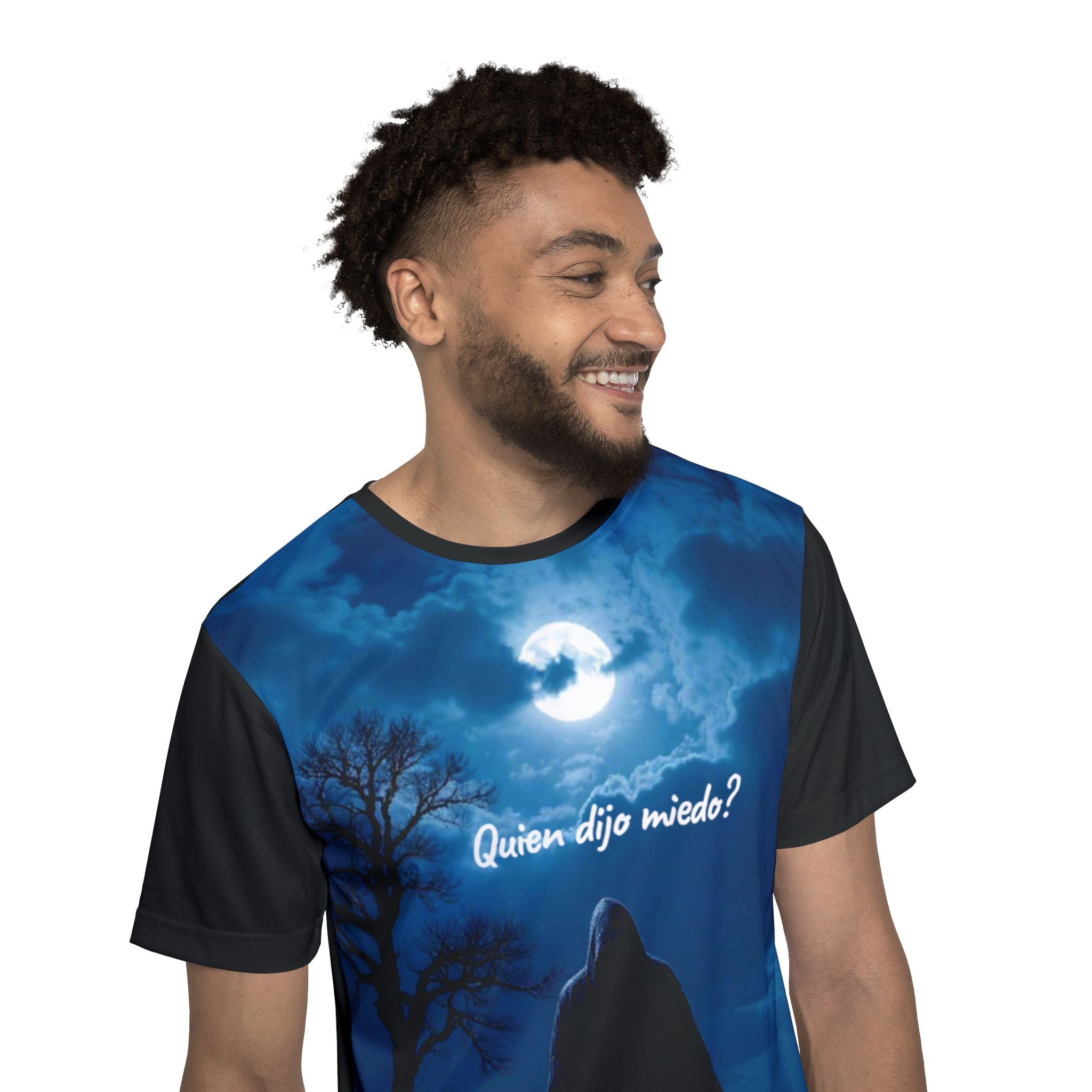 Camiseta Full Print "Quién Dijo Miedo?" - Noche de Luna y Misterio