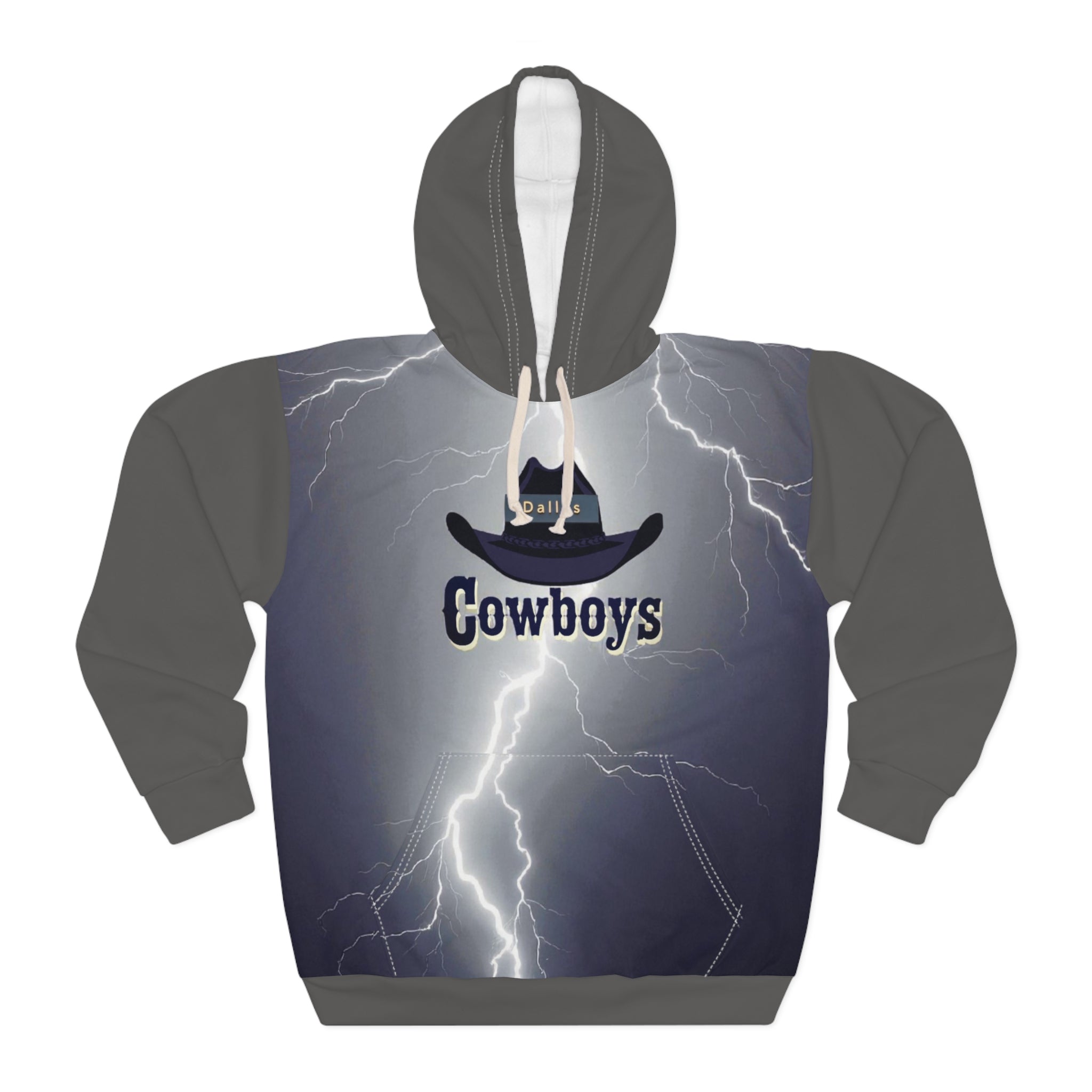 Cowboys Lightning Unisex Pullover Hoodie, Cozy Sweatshirt Casual Wear, Gift