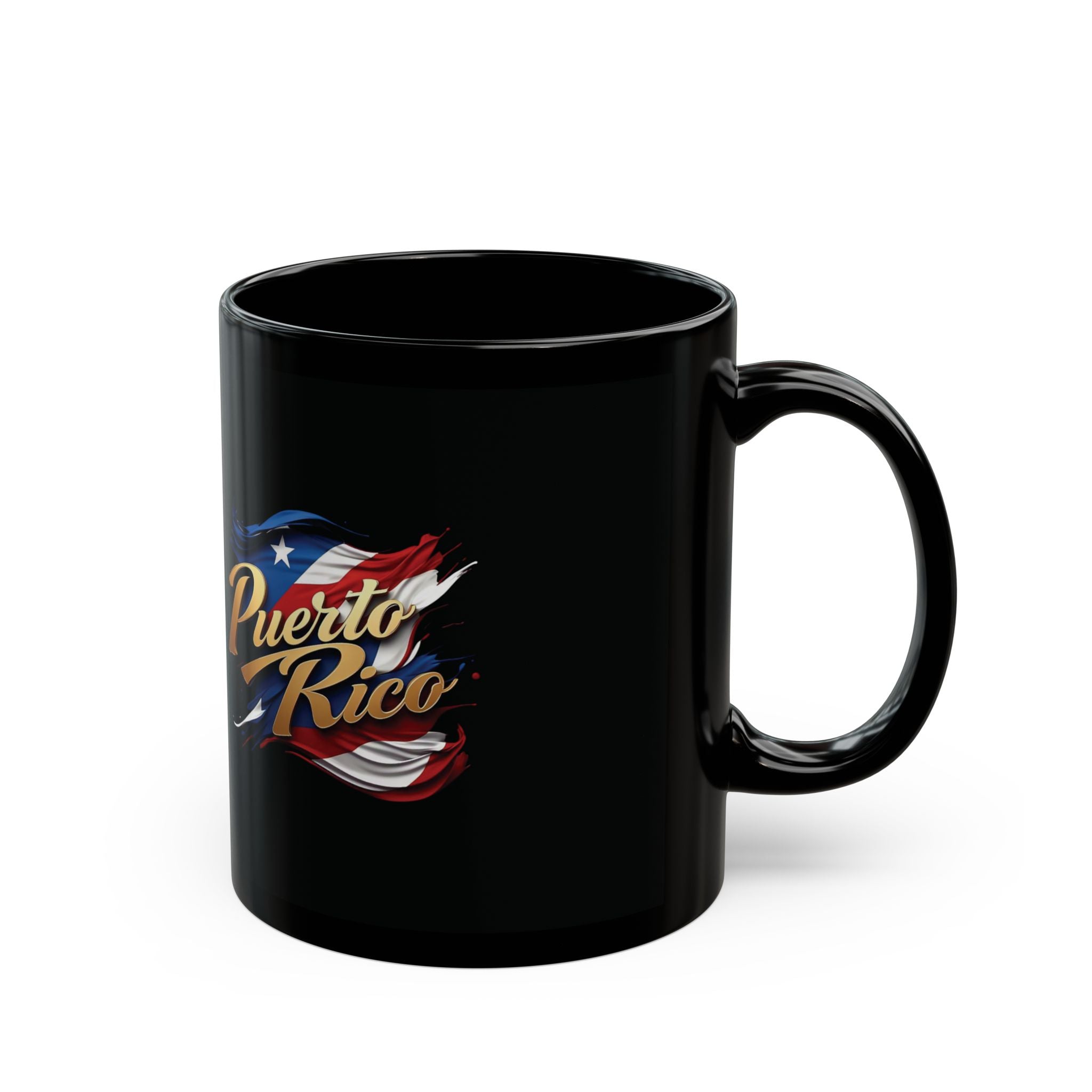 Taza negra Orgullo de Puerto Rico - 11 oz y 15 oz