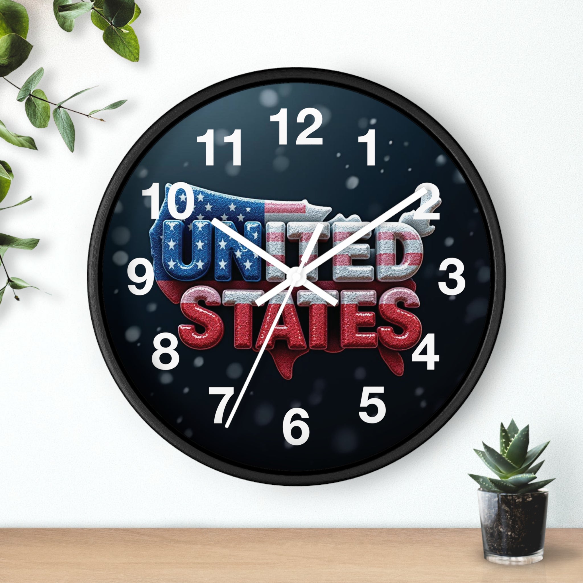 Patriotic United States Wall Clock - Perfect for Home or Office Decor