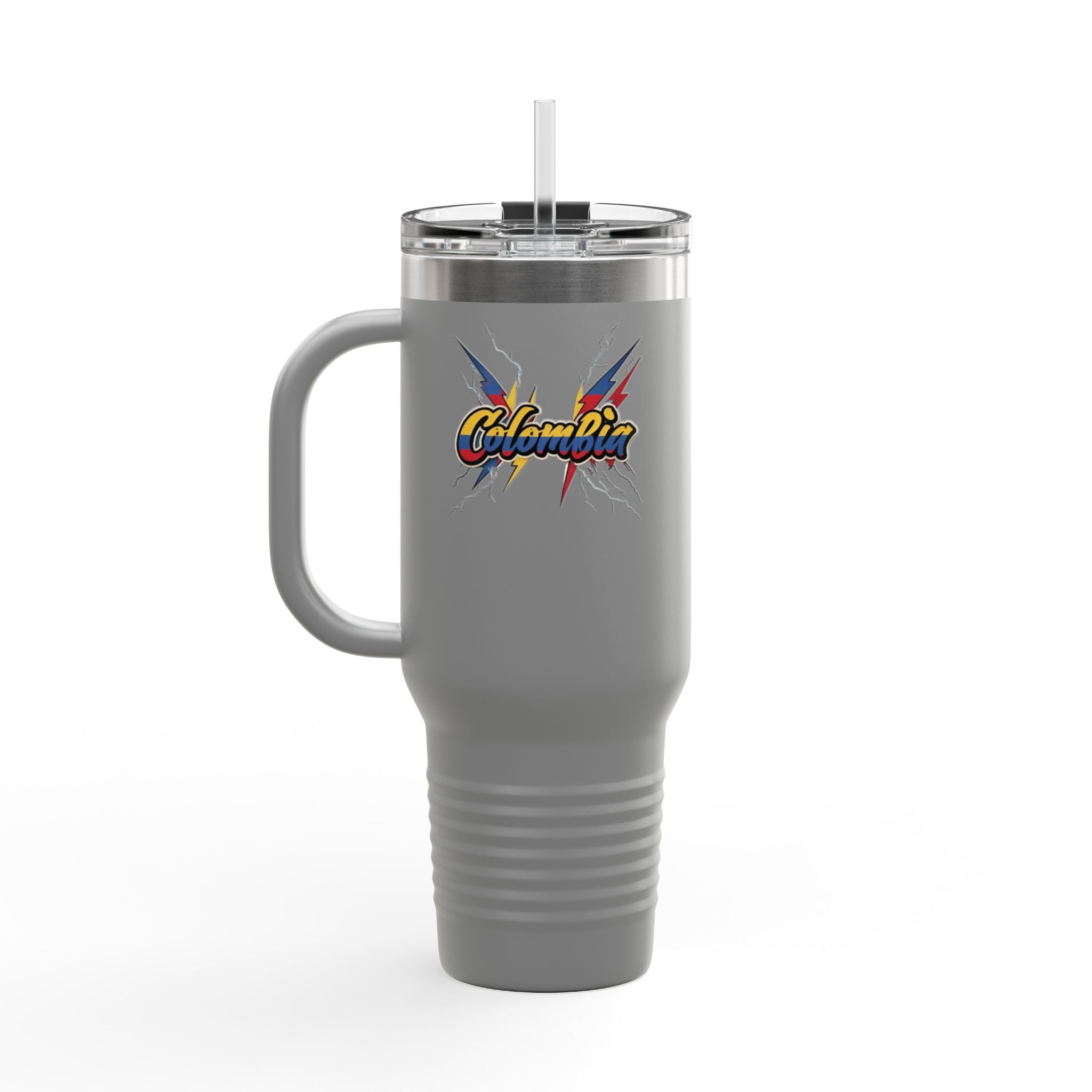 Taza térmica de viaje de Colombia - 40 OZ con pajita | Ideal para viajes y actividades al aire libre