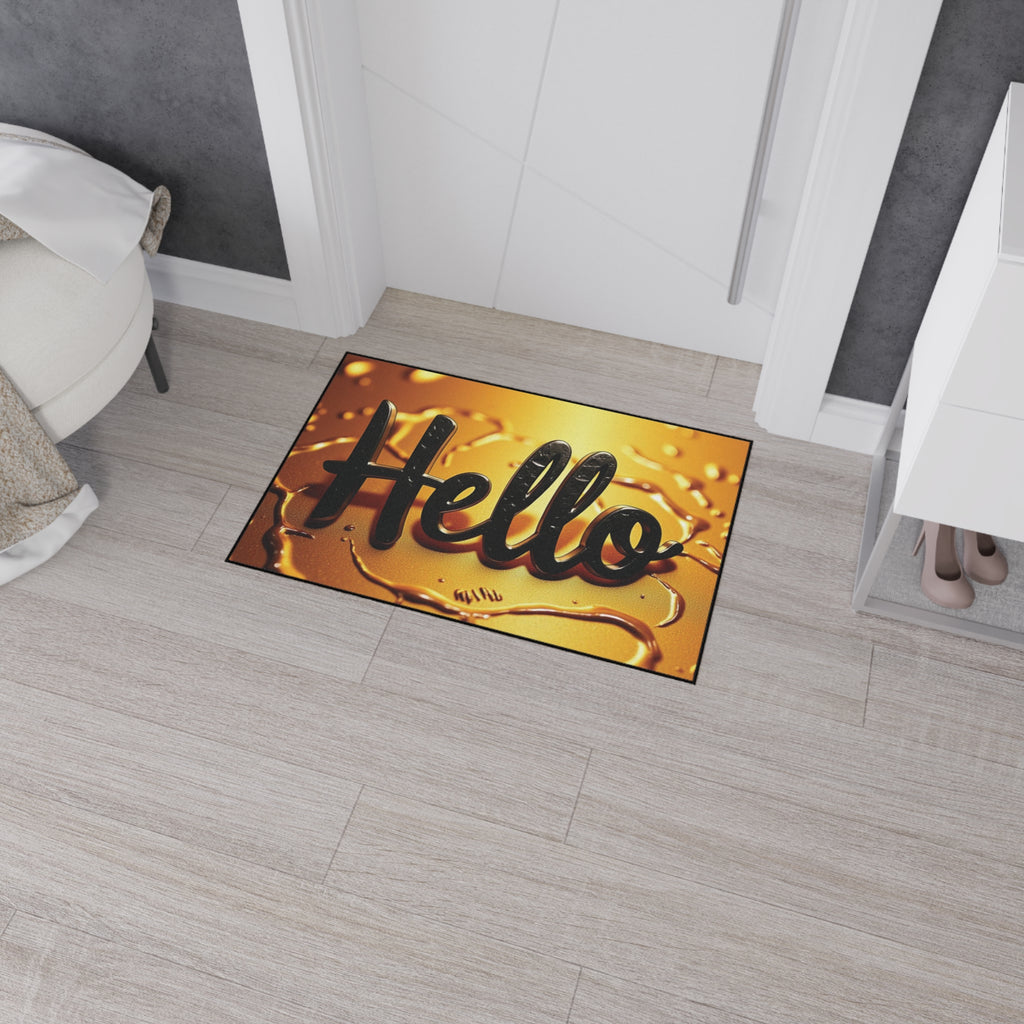'Hello' Heavy Duty Floor Mat - Stylish and Durable Entryway Decor