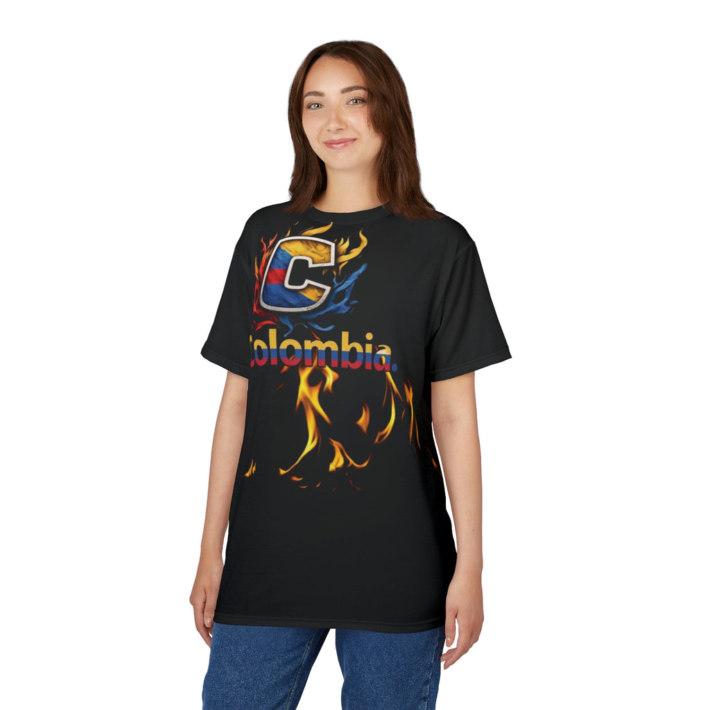 Camiseta con estampado de llama colombiana