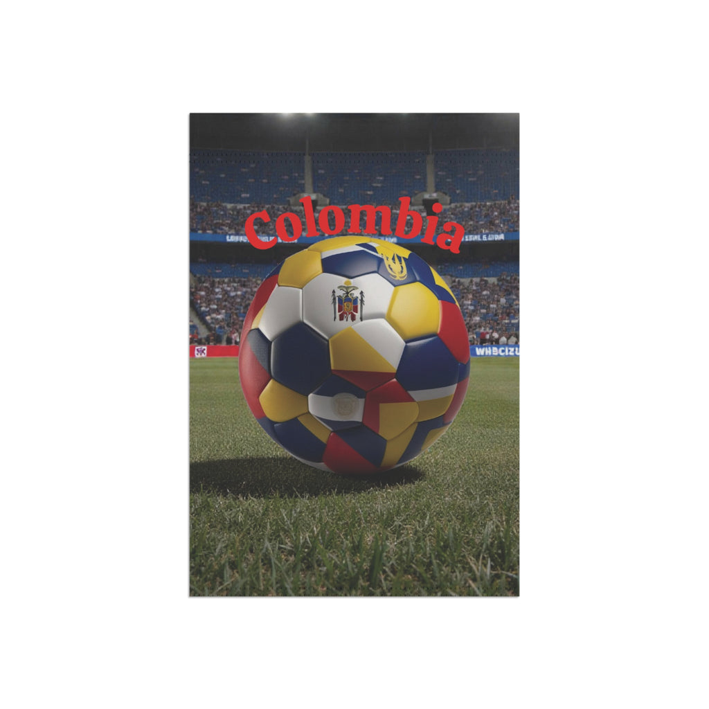 Colombia Soccer Garden Flag — Stadium Soccer Ball House Banner