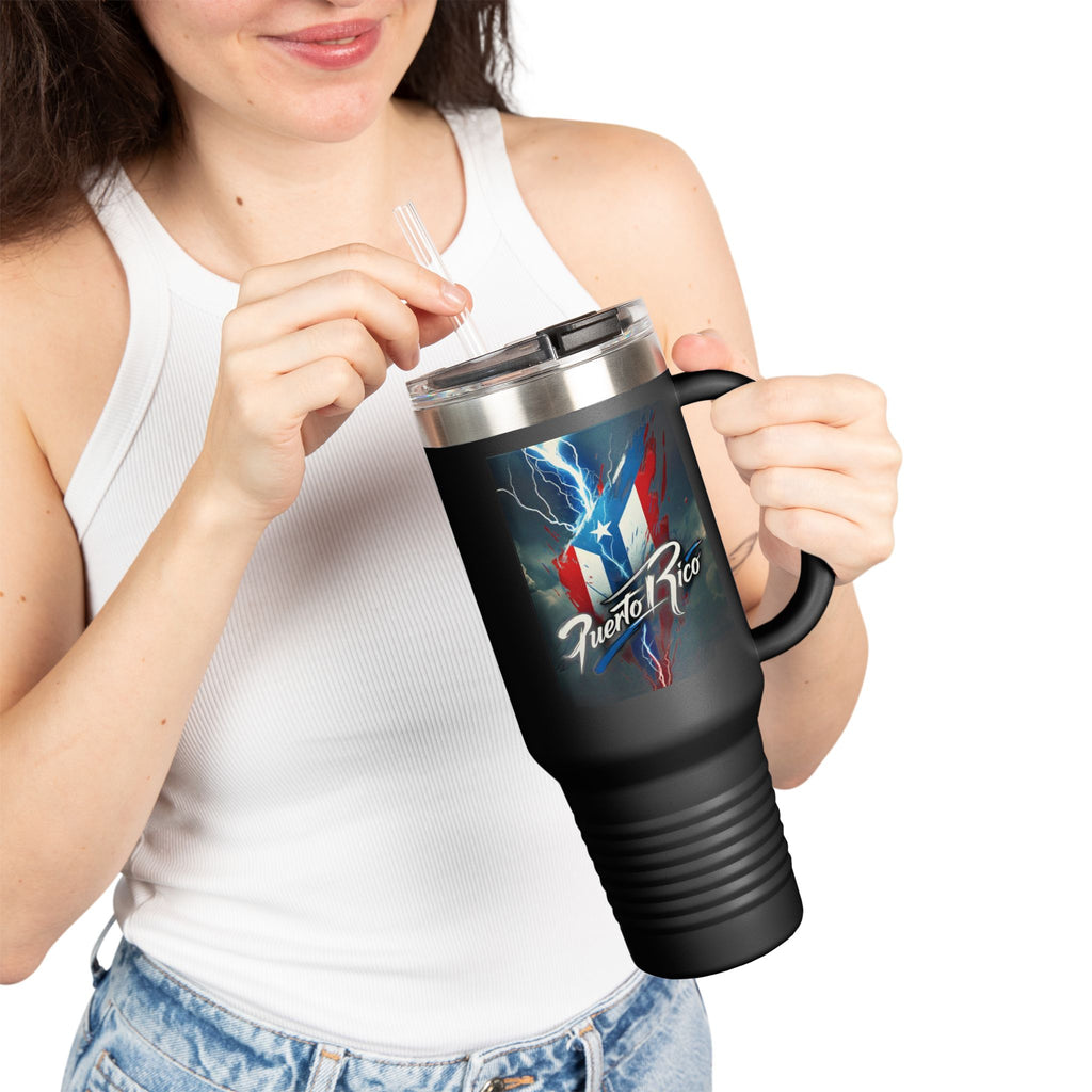 Taza de viaje con aislamiento puertorriqueño