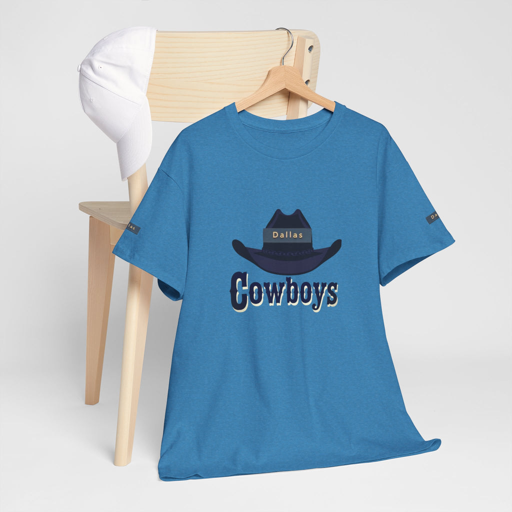 Cowboys Unisex Heavy Cotton Tee, Casual Shirt, Western Apparel, Gift for Cowboys, Cowboy Theme, Everyday Wear, Outdoor Style 