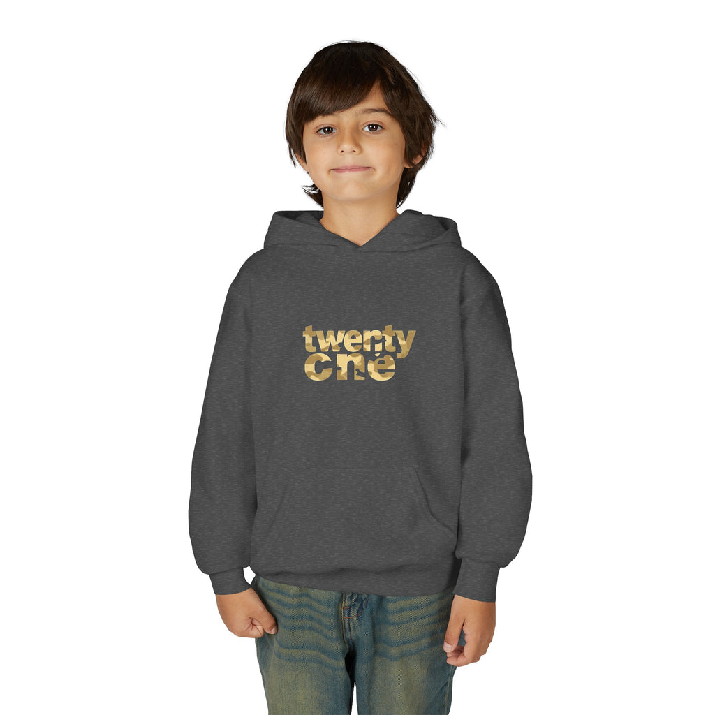 Trendy Youth Hoodie with Glitter Print