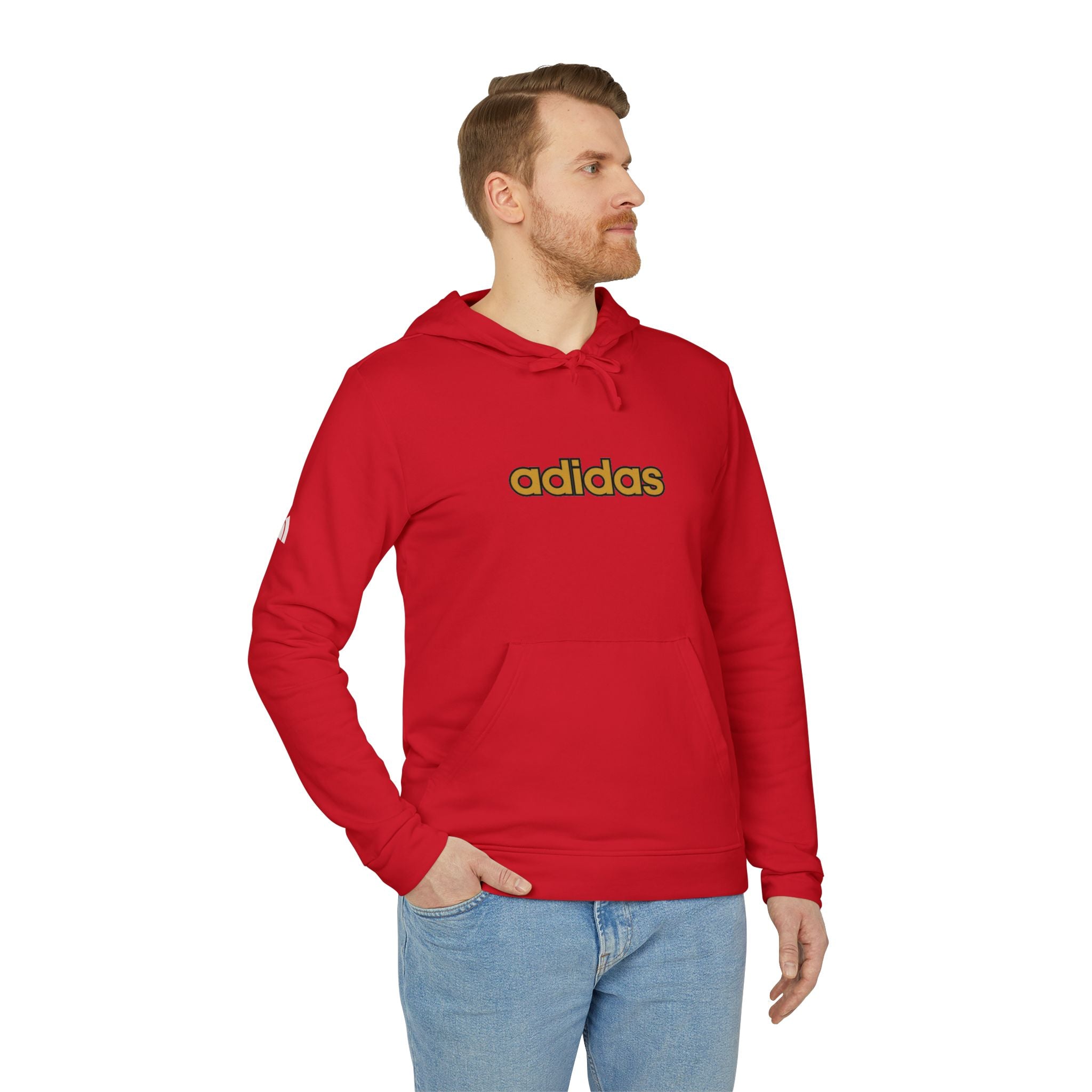 Adidas Unisex Fleece Hoodie, Cozy Hoodie, Casual Wear, Sports Apparel, Gift for Him/Her, Athleisure Fashion 