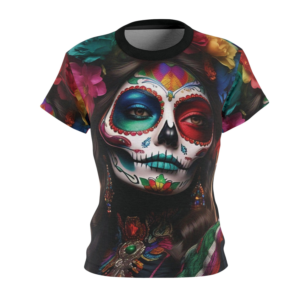 Camiseta Calavera Mexicana Arte Colorido – Día de Muertos