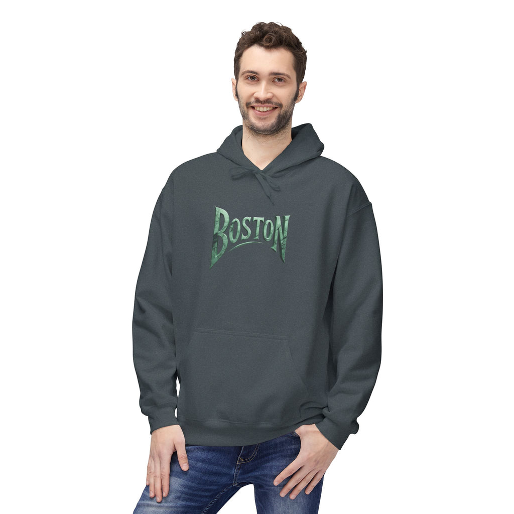 Cozy Boston Fleece Hoodie, Perfect Gift for College Students, Travel Essential, Casual Wear, Boston Souvenir, Unisex Apparel