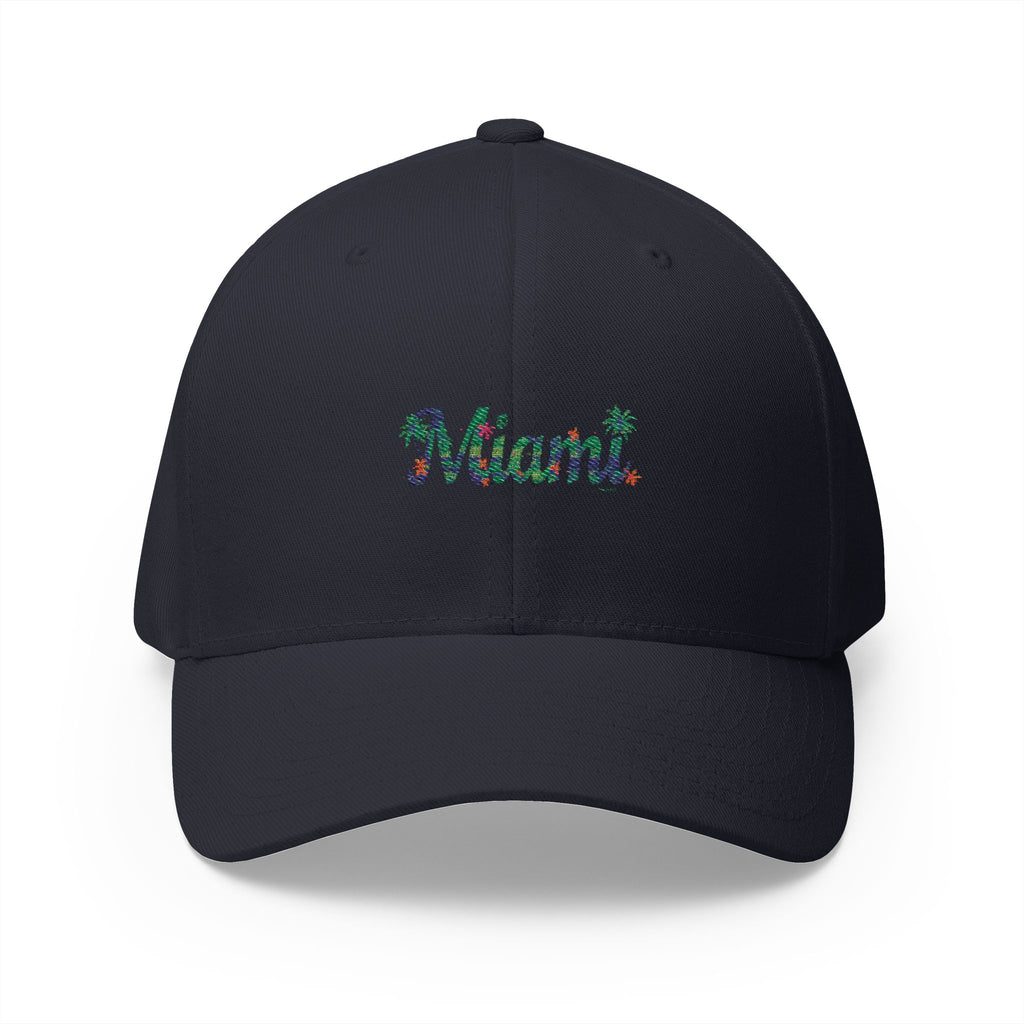 Miami Tropical Floral Embroidered Cap