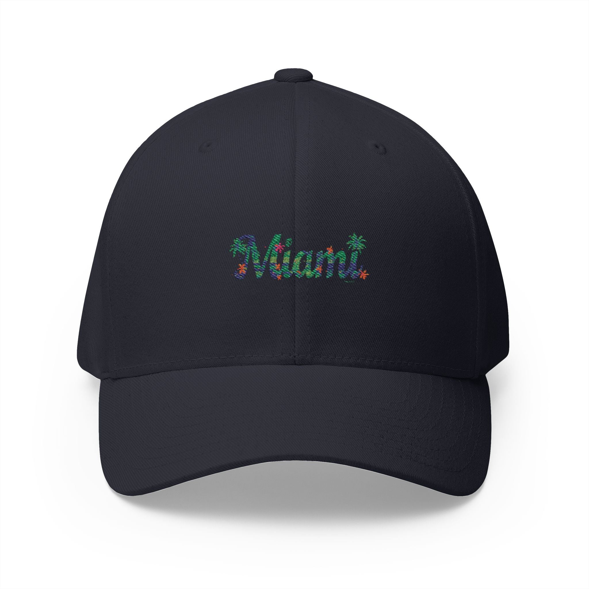 Miami Tropical Floral Embroidered Cap