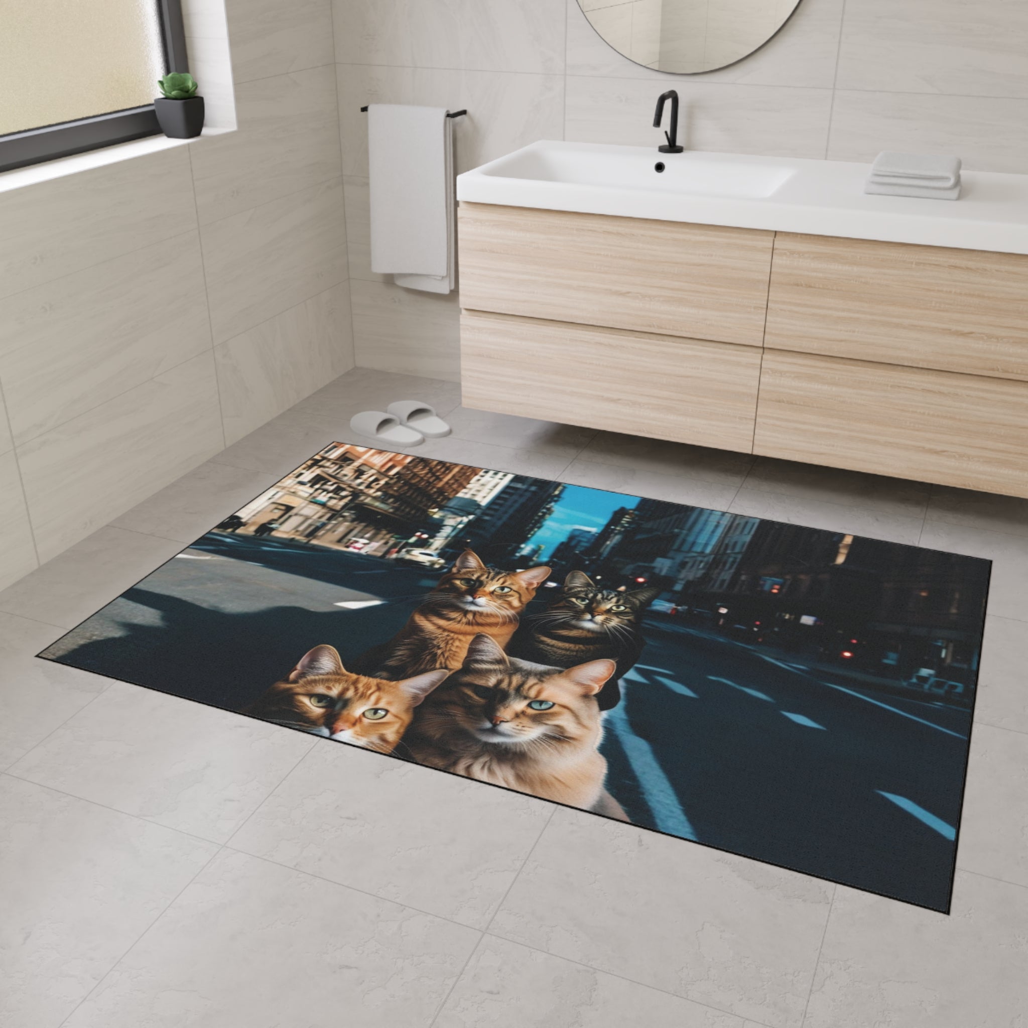 Floor Mat - Beautiful Durable Cat Design - Ideal for Gift Giving 