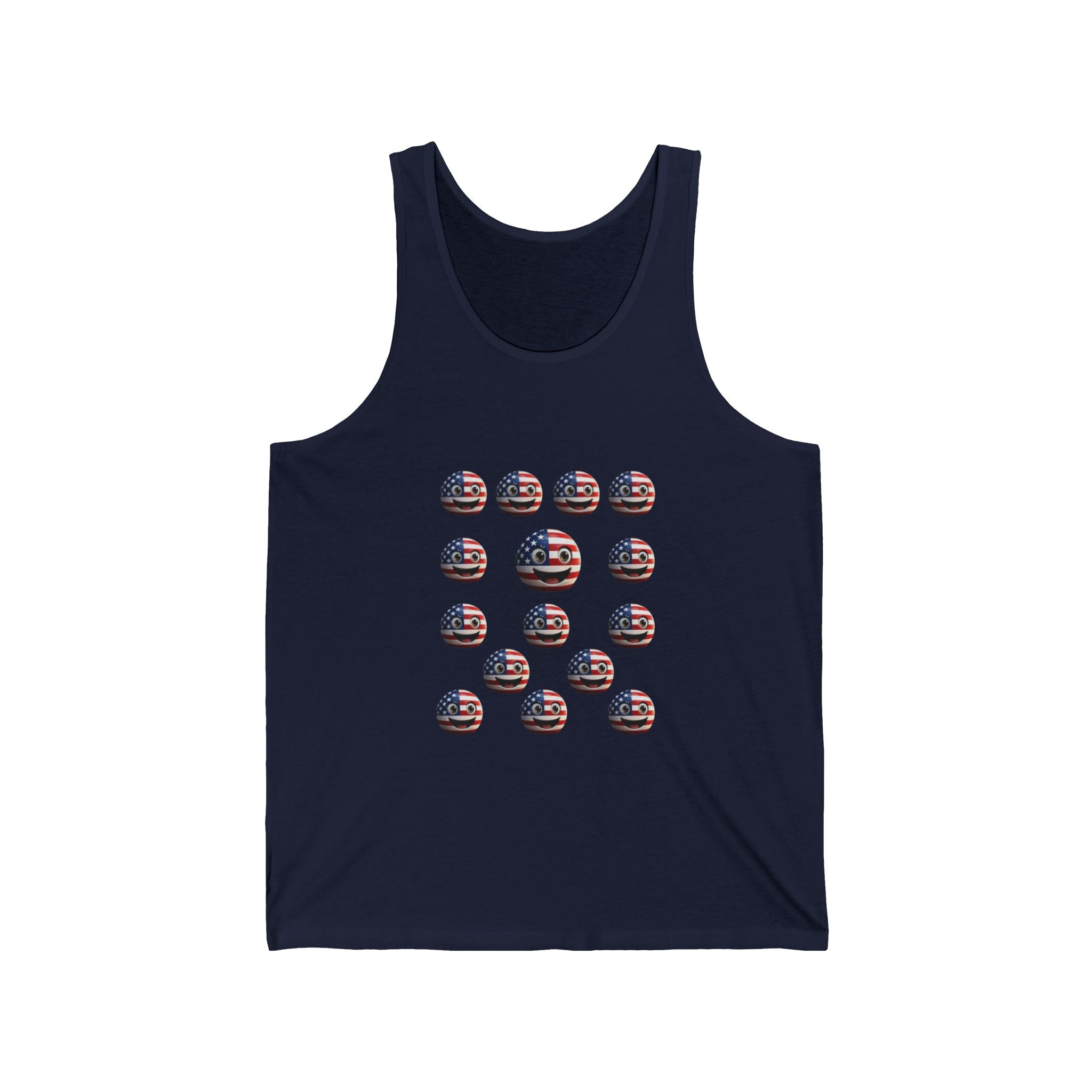 Patriotic Unisex Jersey Tank Top - USA Flag Design