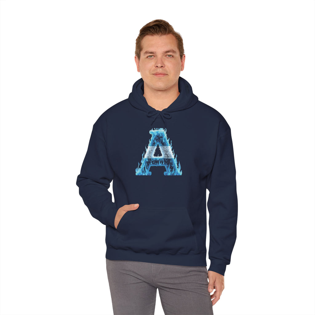 Sudadera con capucha y monograma de la letra "A" de Argentina Winter - Unisex moderna e informal
