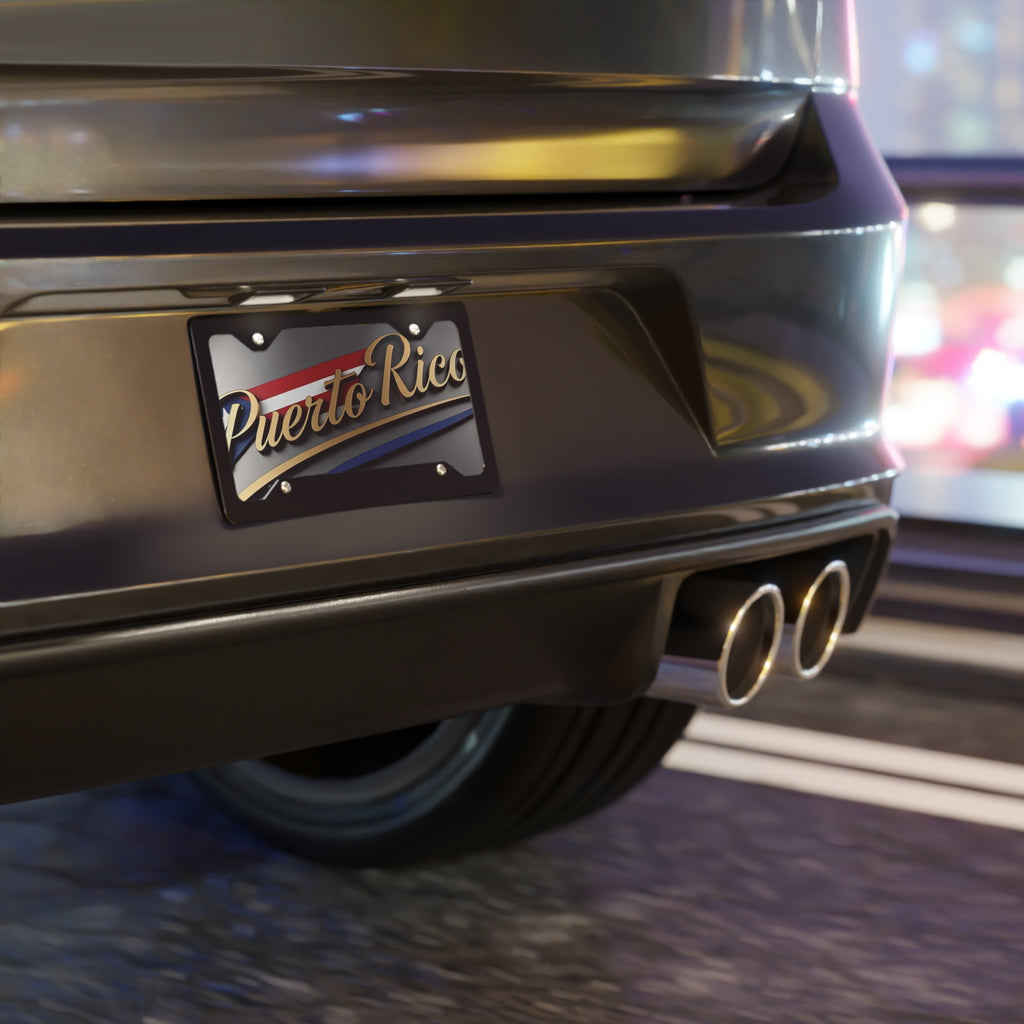 Placa de Vanidad de Puerto Rico - Decoración Personalizada para Auto