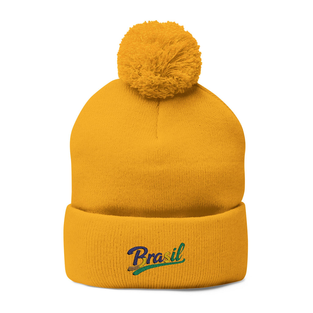 Gorro bordado com pompom