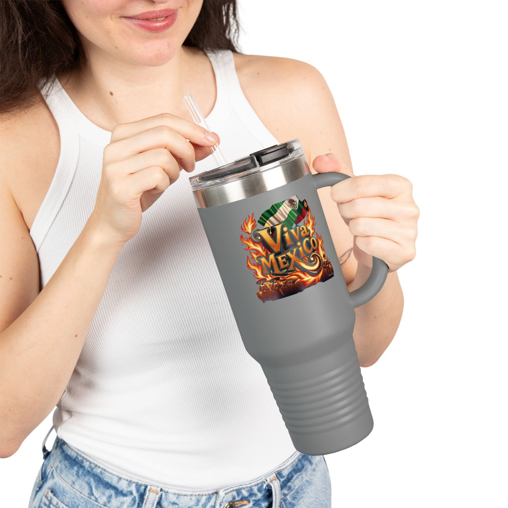 Taza térmica de viaje Viva México - 40 OZ para aventureros