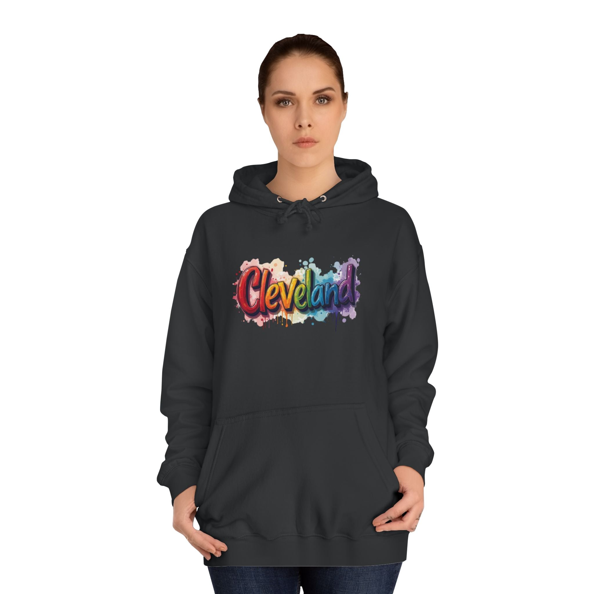 Cleveland Pride Unisex College Hoodie, Comfortable Campus Wear, LGBTQ+ Support Apparel, College Merchandise, Gift for Students 