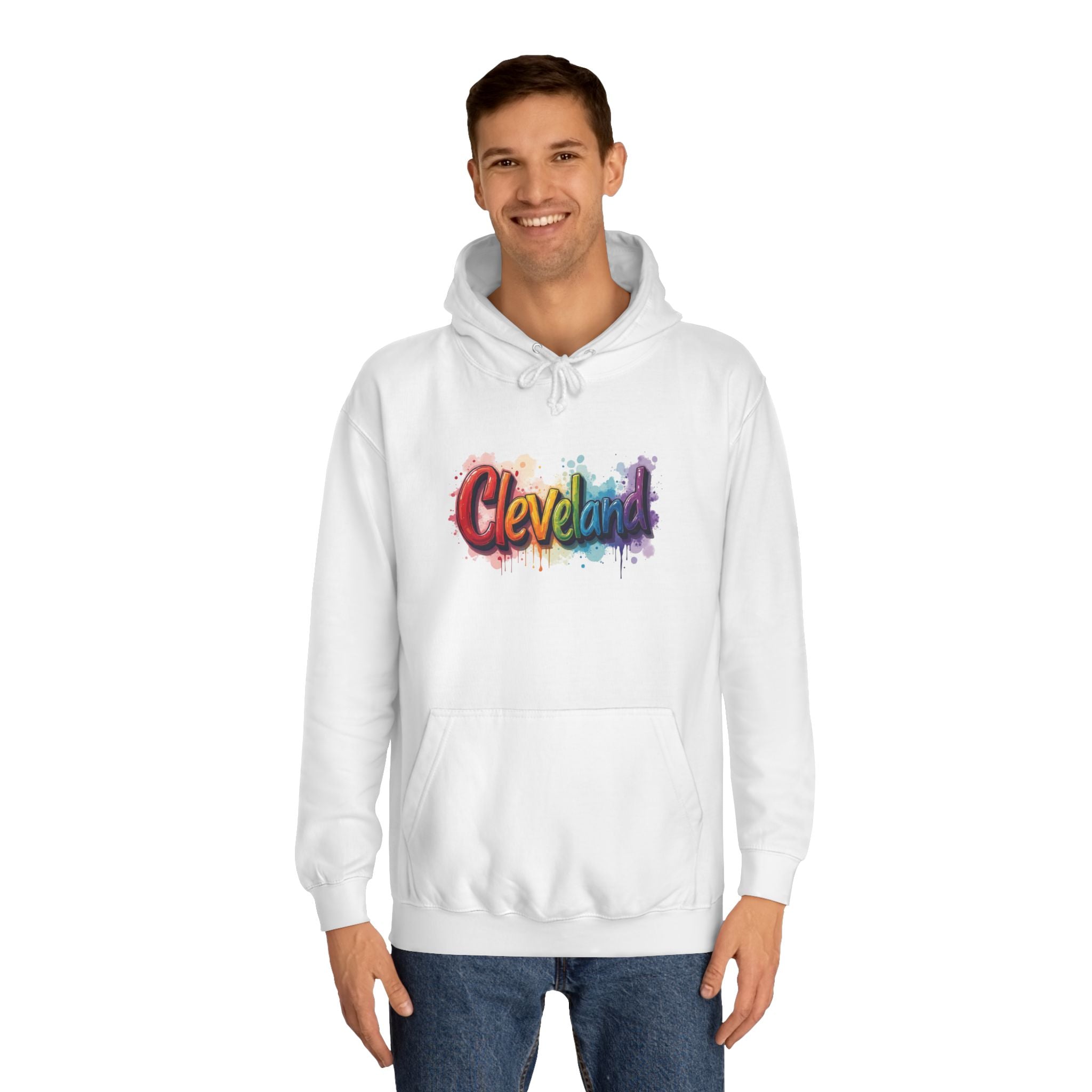 Cleveland Pride Unisex College Hoodie, Comfortable Campus Wear, LGBTQ+ Support Apparel, College Merchandise, Gift for Students 