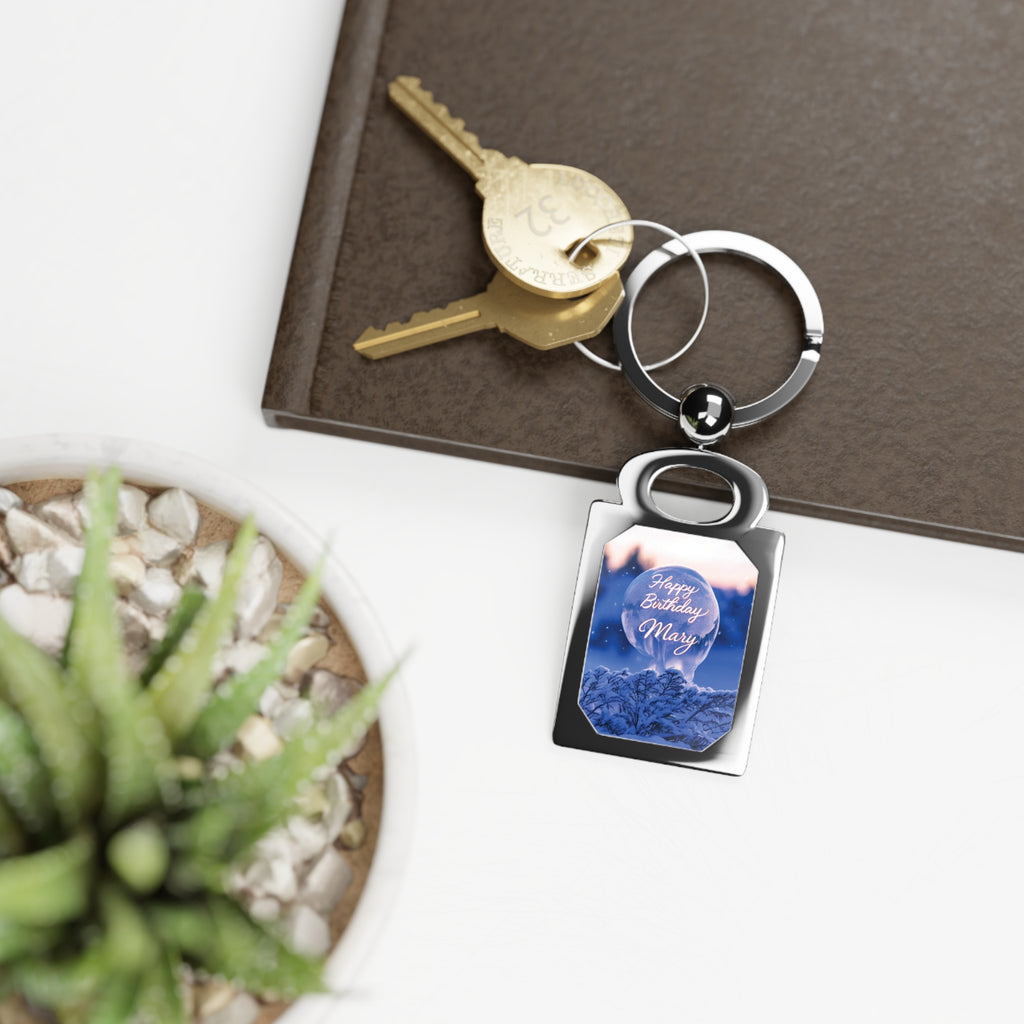 Personalized Photo Keychain with the name 'Mary' - Personalized Gift, Keepsake Keychain, Birthday Souvenir, 