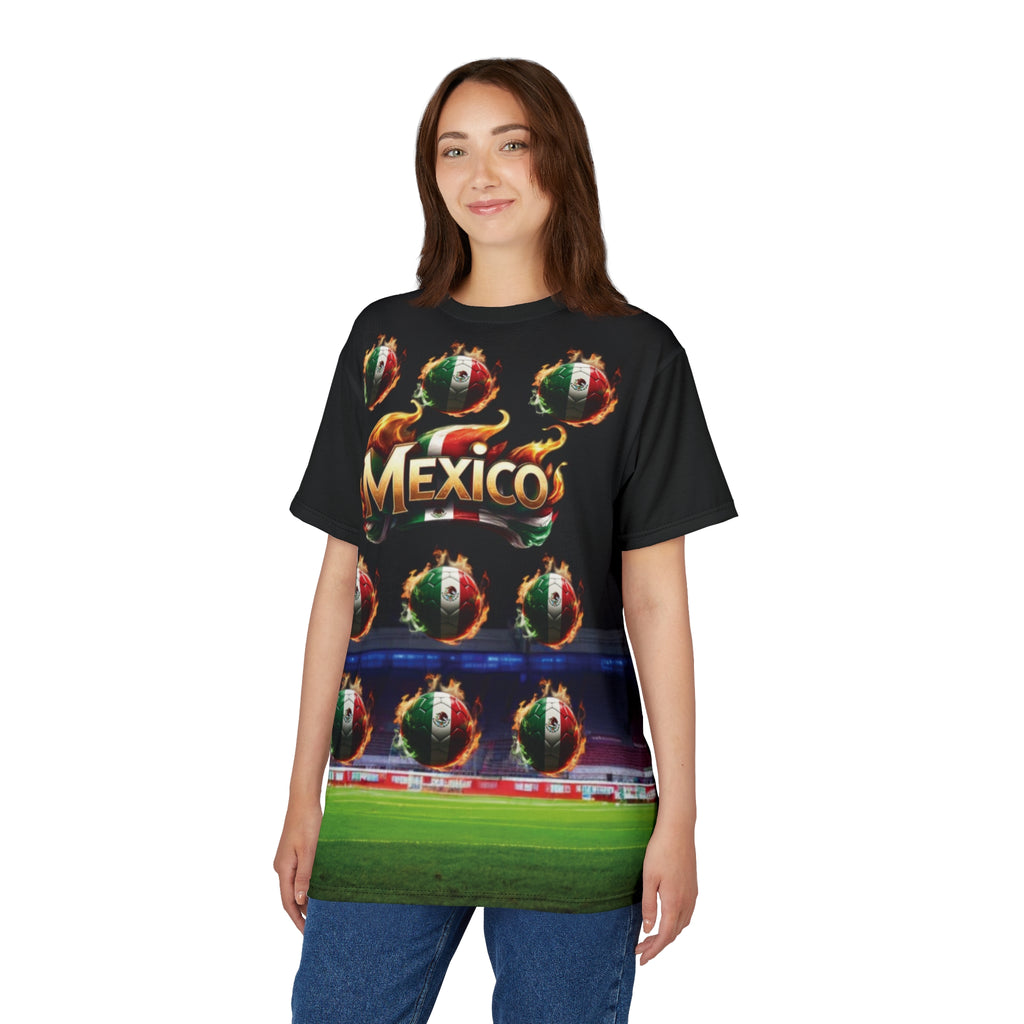 Camiseta "México Fuego Futbolero" - Balones Ardientes y Pasión Tricolor