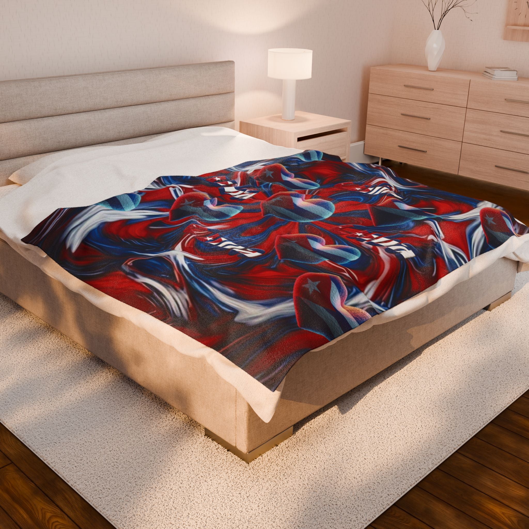 Manta de terciopelo de felpa - Diseño cubano - Regalo acogedor y cálido para el hogar - Manta personalizada