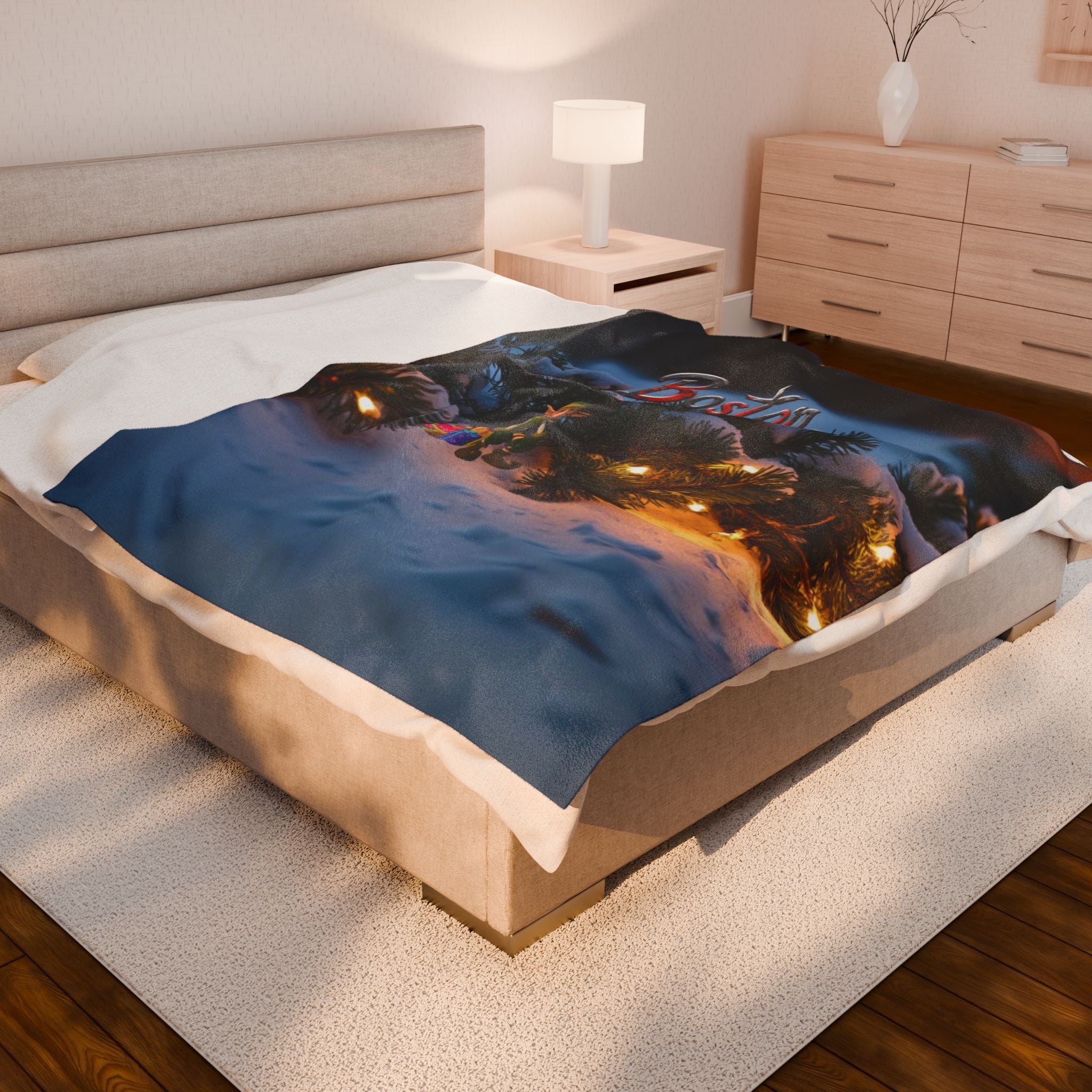 Cozy Boston Elf Velveteen Plush Blanket