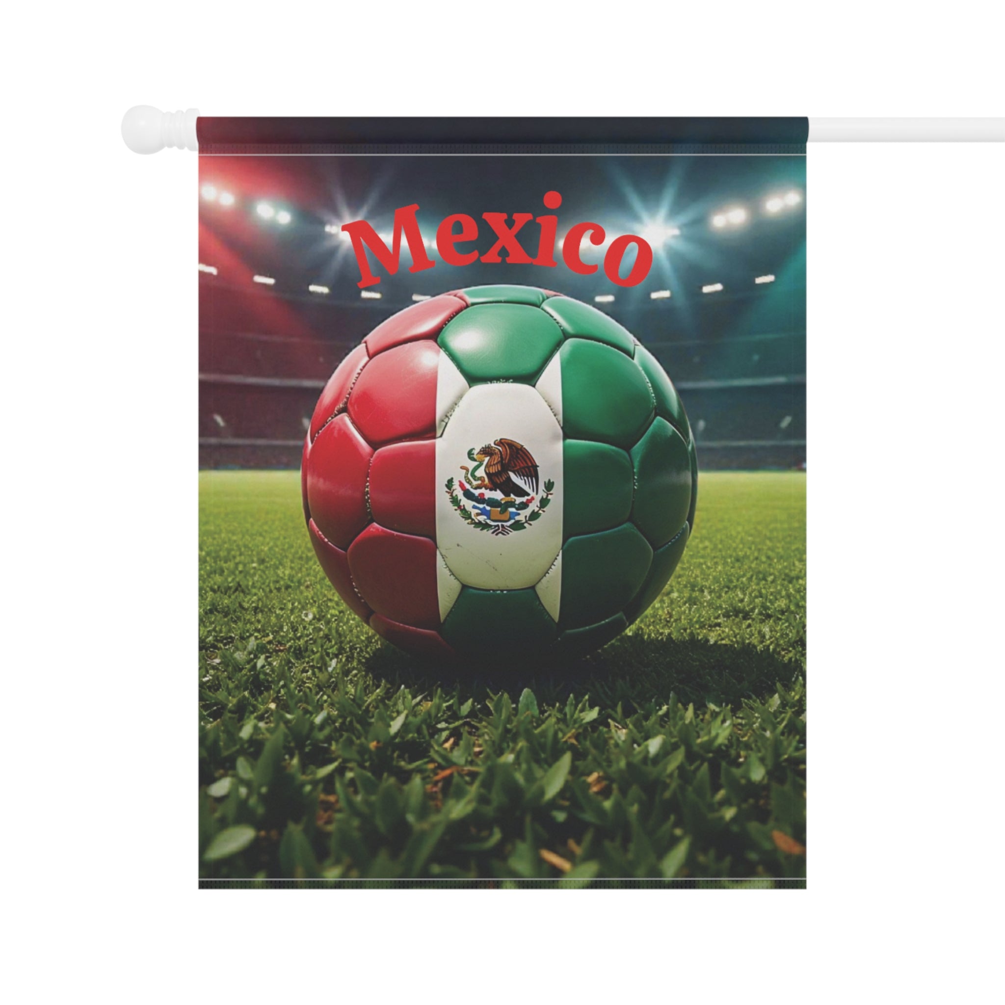 Mexico Soccer Garden Flag – Patriotic Football Yard Banner
