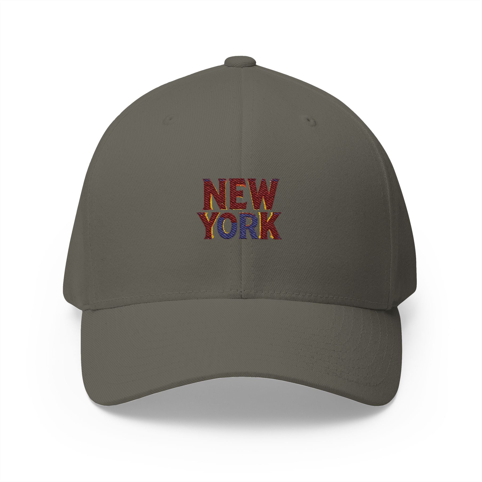 New York Embroidered Cap — Vintage Lettering Structured Hat