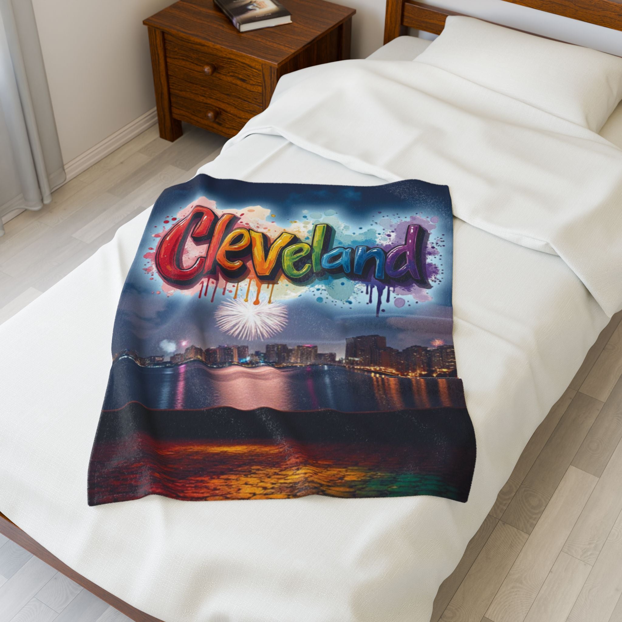Cleveland Colorful Velveteen Plush Blanket