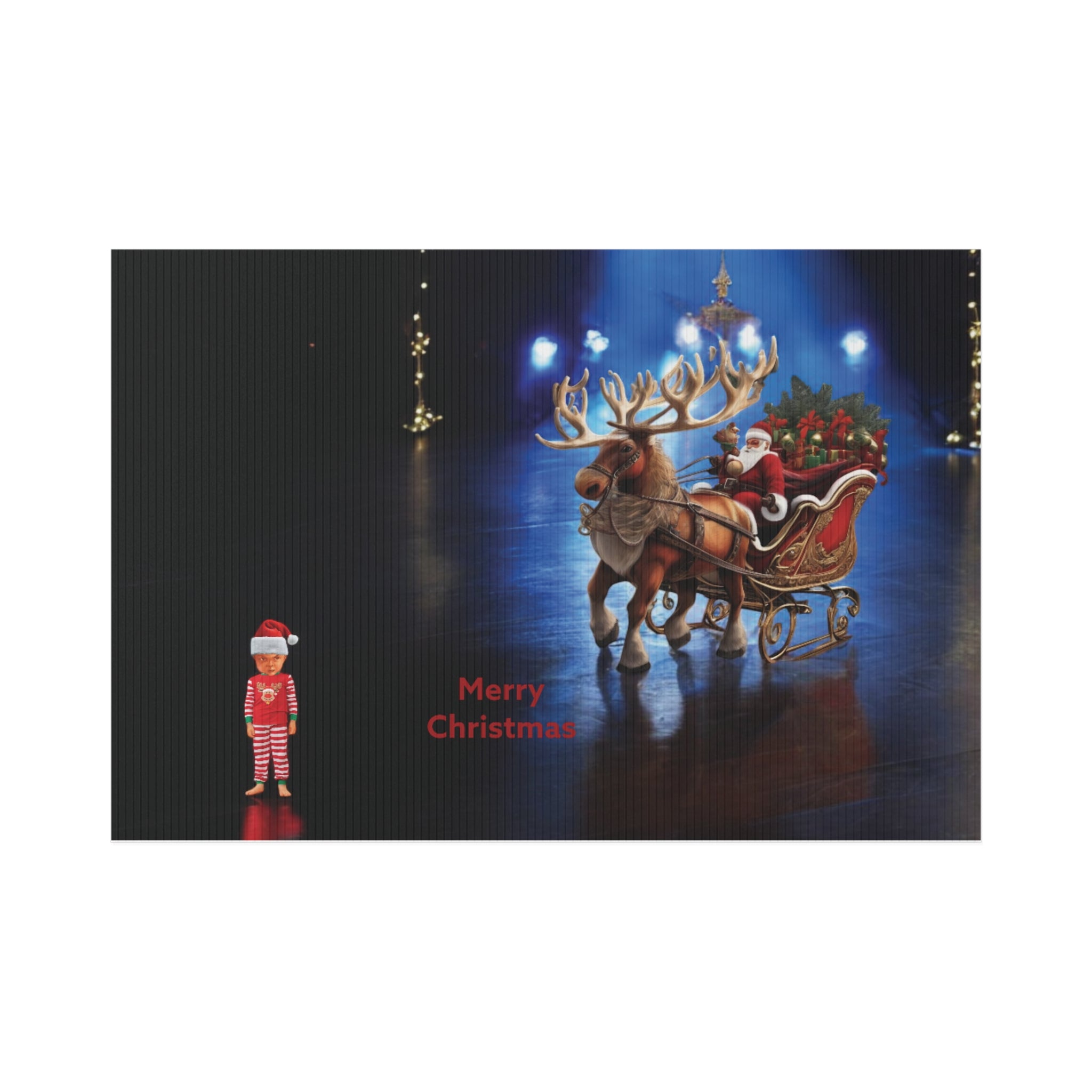 Santa Claus Lawn Sign - Christmas Gift Decoration