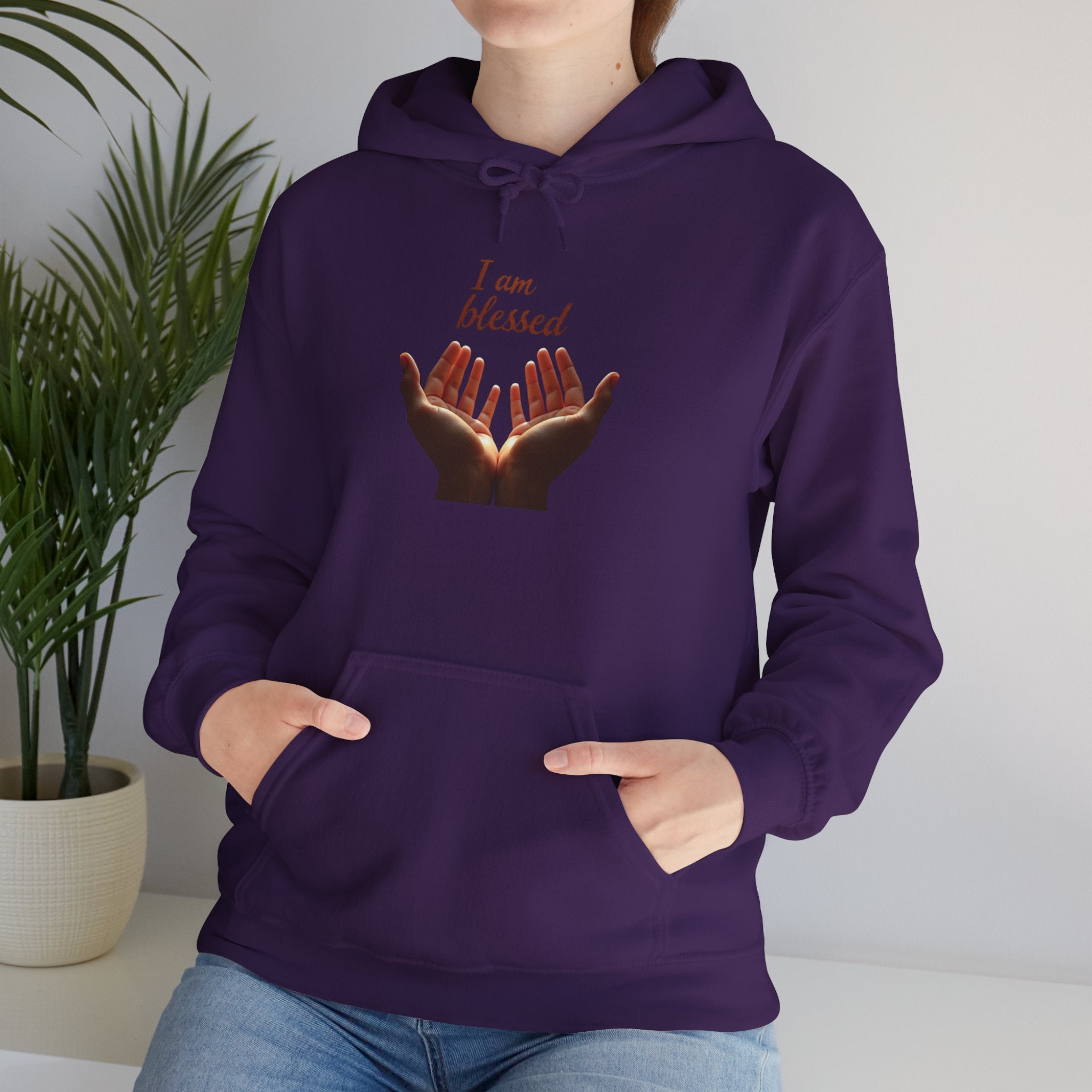 Blessed Hands Unisex Sweatshirt - Cozy Hooded Pullover, Inspirational Gift, Perfect for Gratitude, Faith, and Everyday Comfort