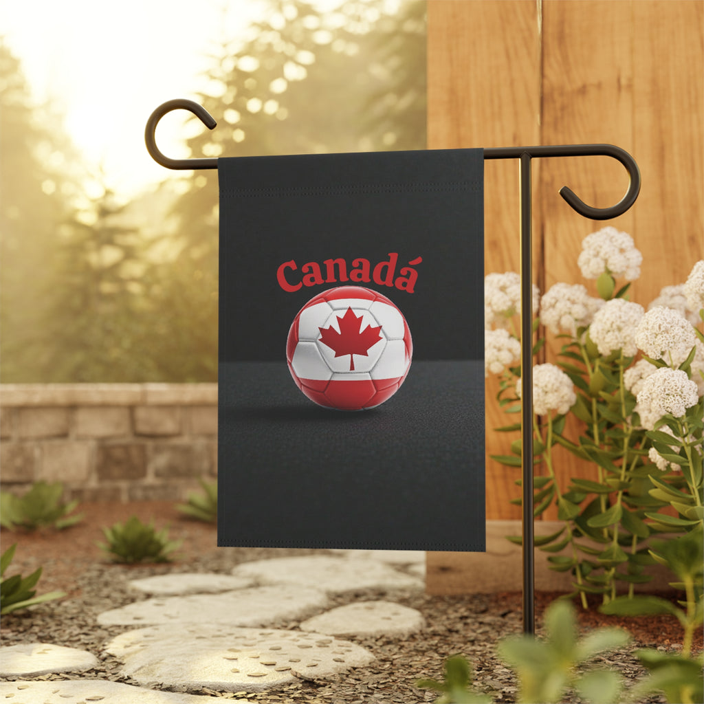 Canada Soccer Garden Flag – Maple Leaf Soccer Ball Garden Banner