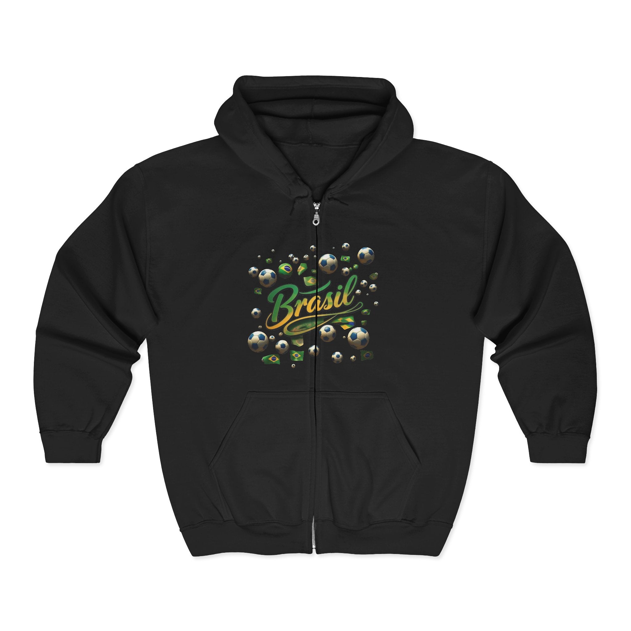 Moletom with hood and full zipper from Brazil Soccer