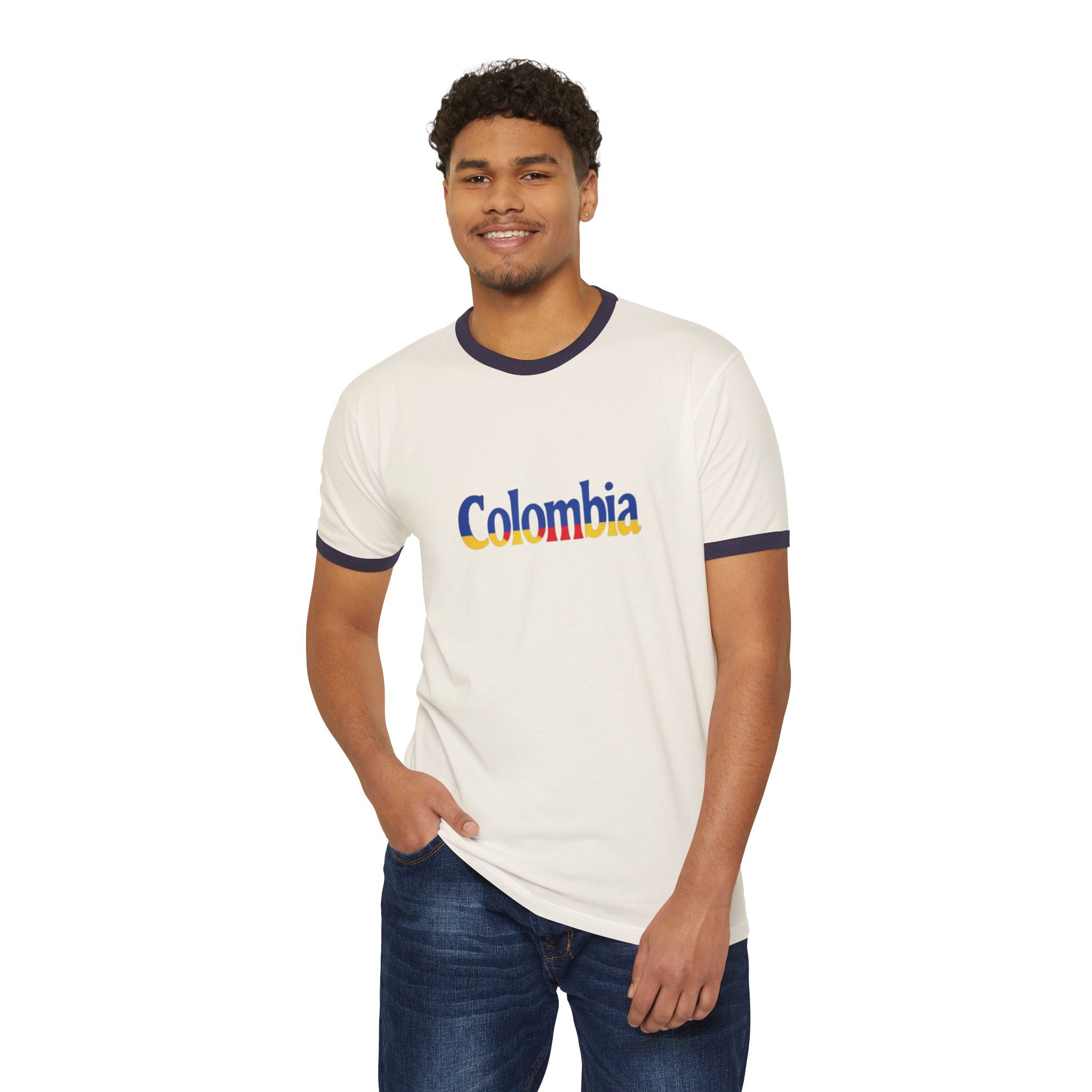 Camiseta unisex de algodón con cuello redondo de Colombia