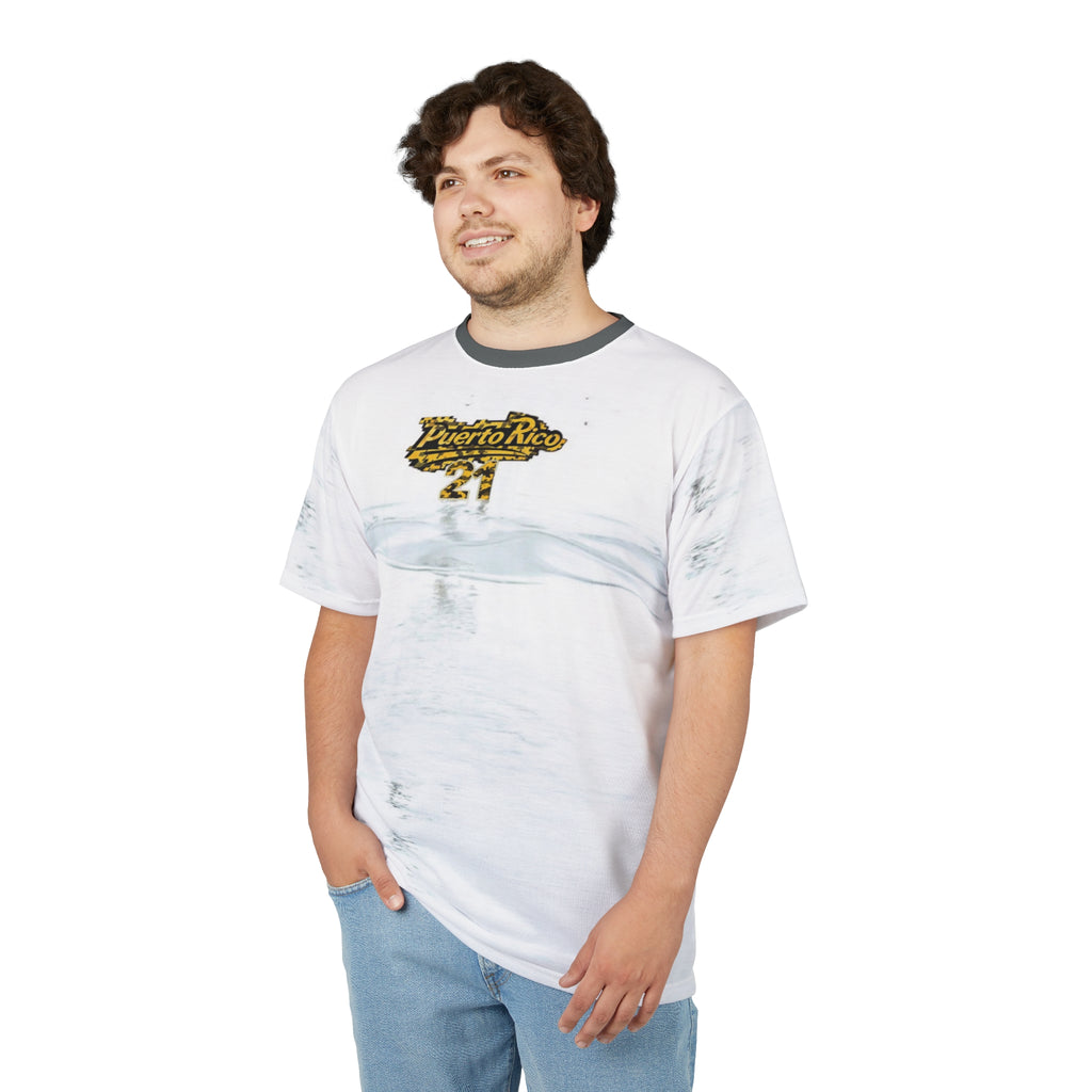 Camiseta unisex con temática acuática de Puerto Rico, cortada y cosida