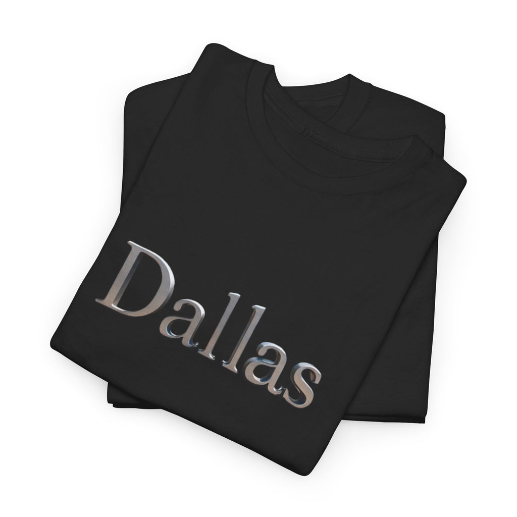 Dallas Unisex Heavy Cotton Tee, Casual Graphic Tee, Urban Fashion Shirt, Travel Souvenir, City Pride Gift, Comfortable Everyday Wear